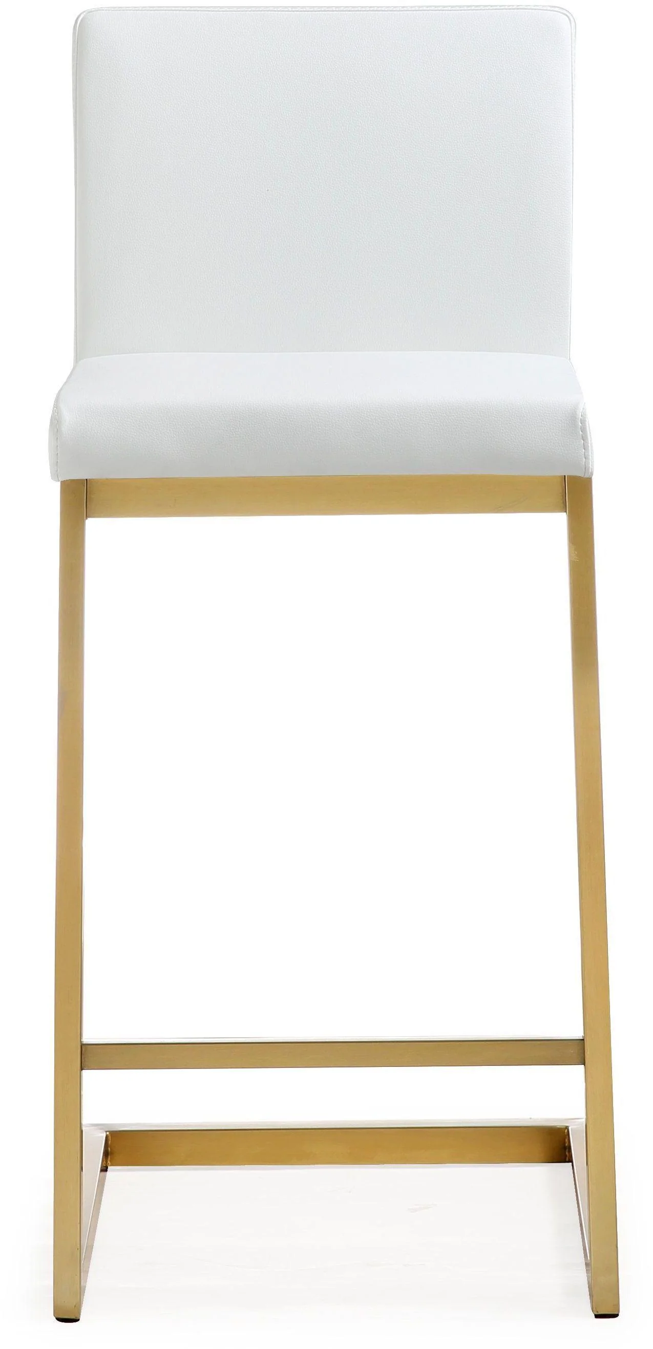 Parma Performance Vegan Leather and Gold Stainless Steel Counter Stool - Set of 2 - Image 13