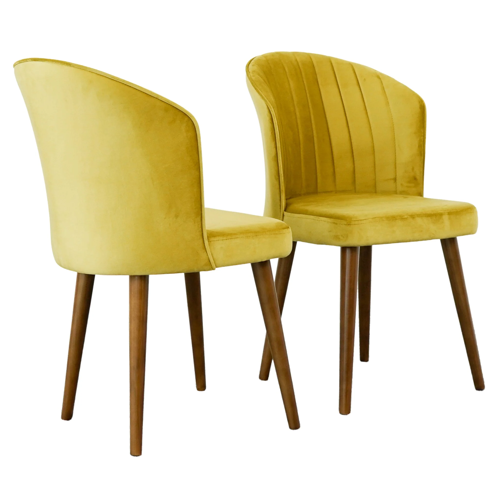 Parsons Dining Chair Set of 2 - Gold Velvet - Image 2