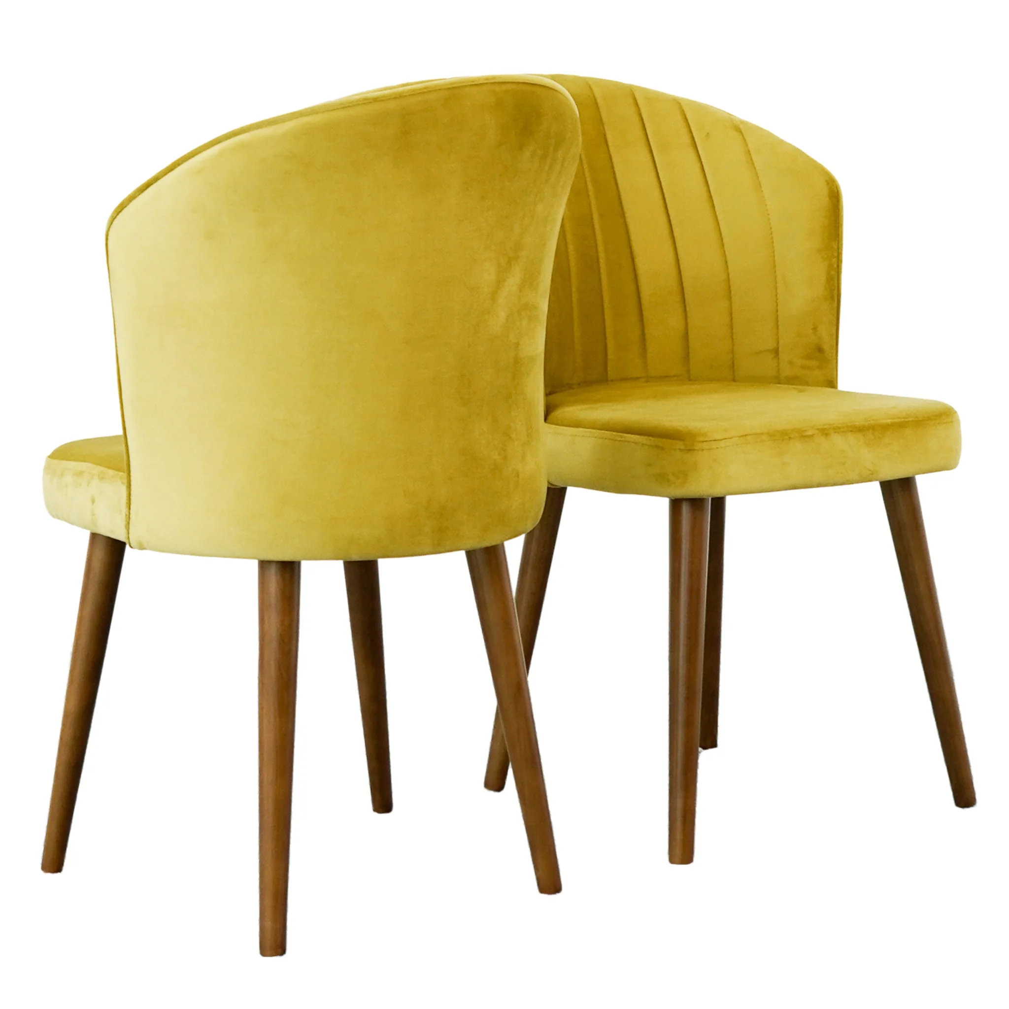 Parsons Dining Chair Set of 2 - Gold Velvet - Image 3