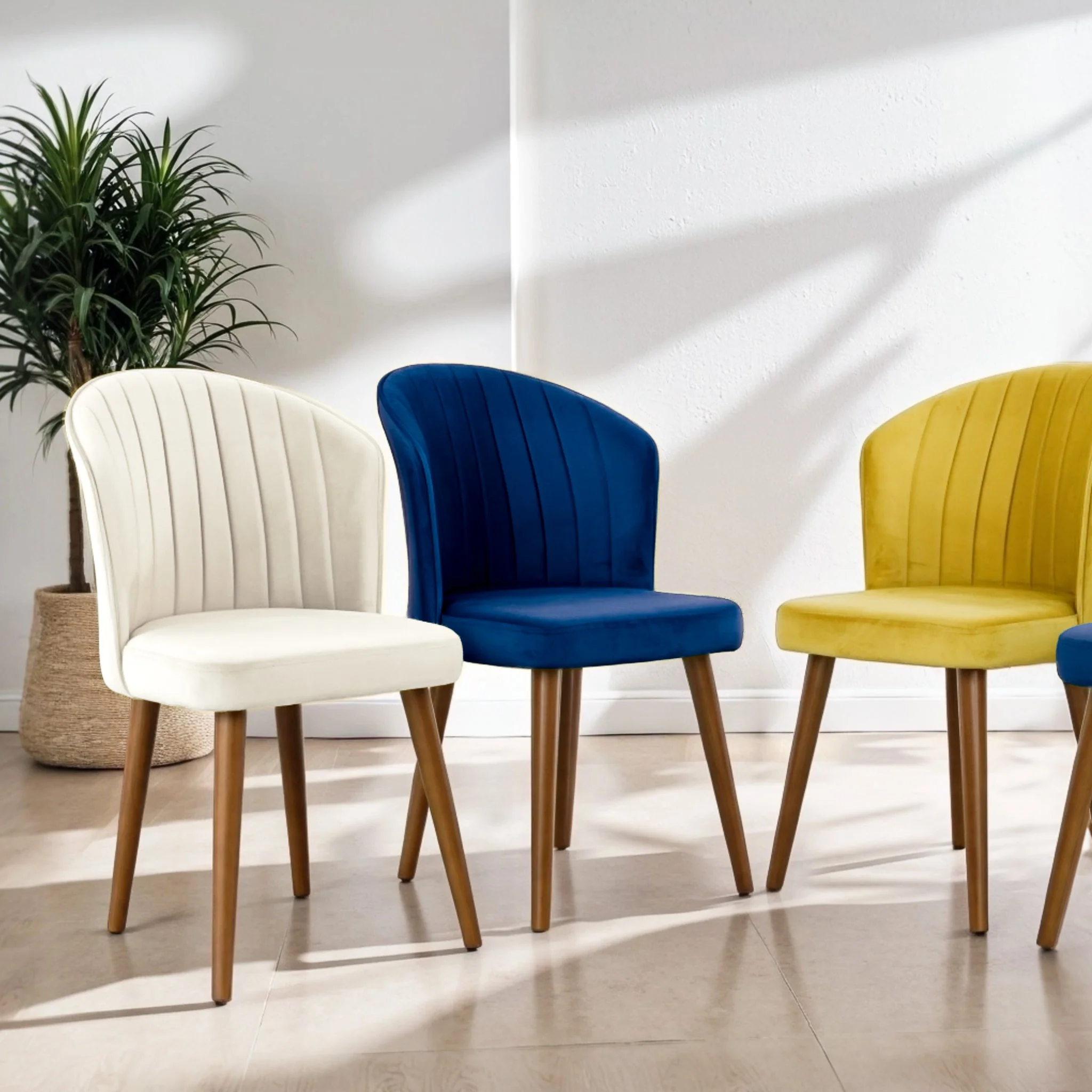 Parsons Dining Chair Set of 2 - Gold Velvet - Image 4