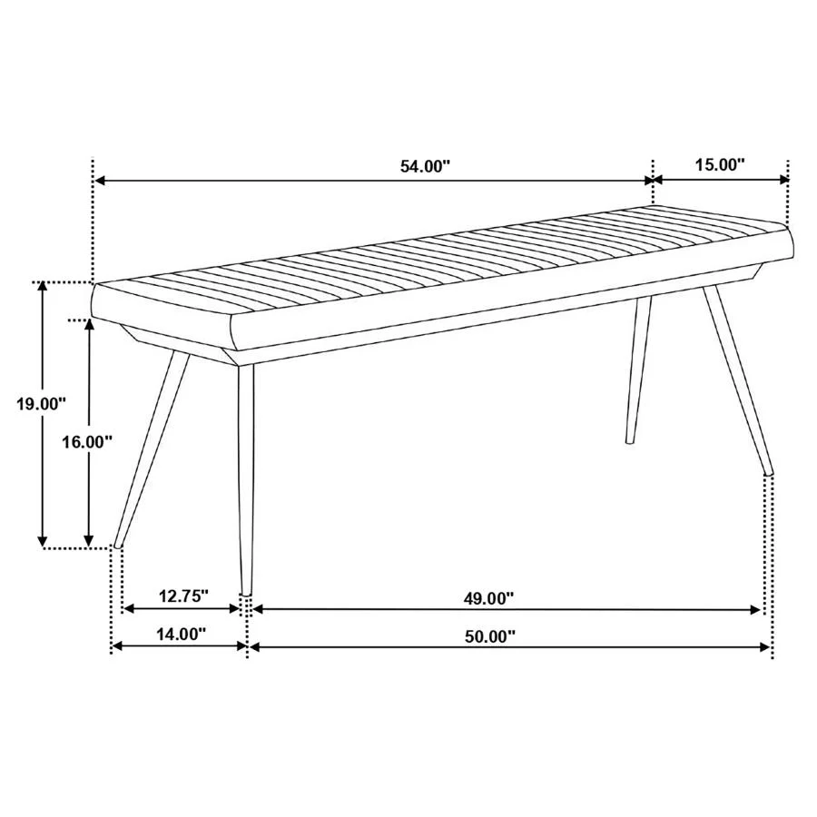 Partridge Espresso/Black Cushion Bench - Image 4