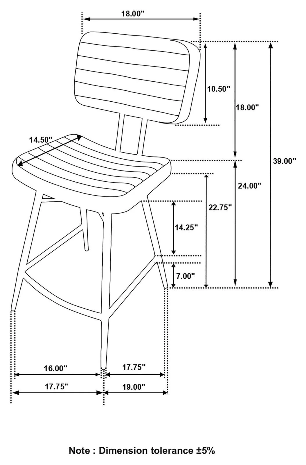 Partridge Upholstered Counter Height Stools with Footrest, Set of 2 - Image 11