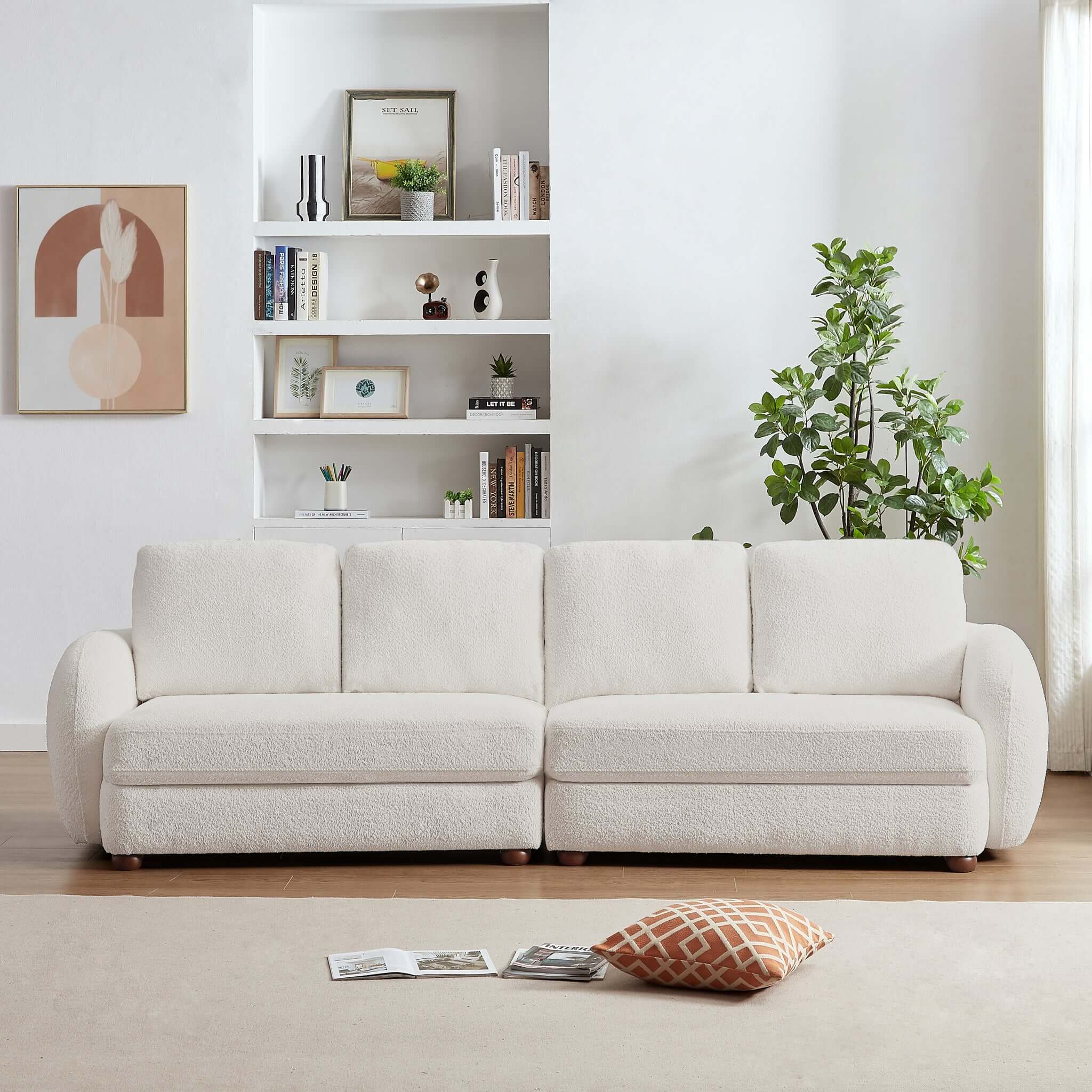 Paton  114.5'' Boucle Fabric Sofa - Image 4