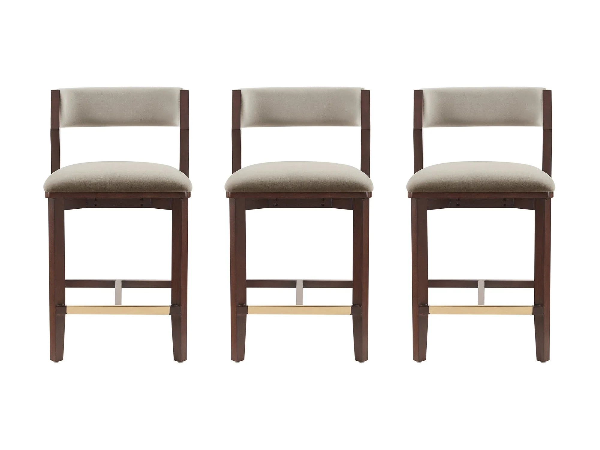 Patricia Counter Stool in Linen (set of 3)