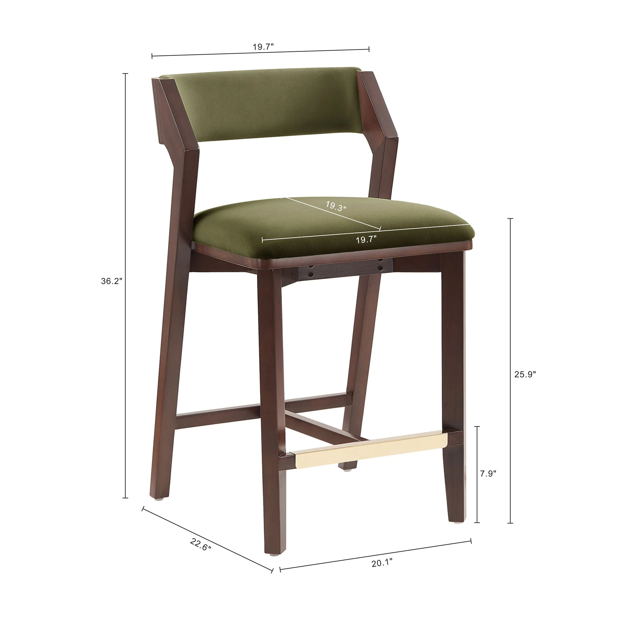 Patricia Counter Stool in Turtle Green - Image 3