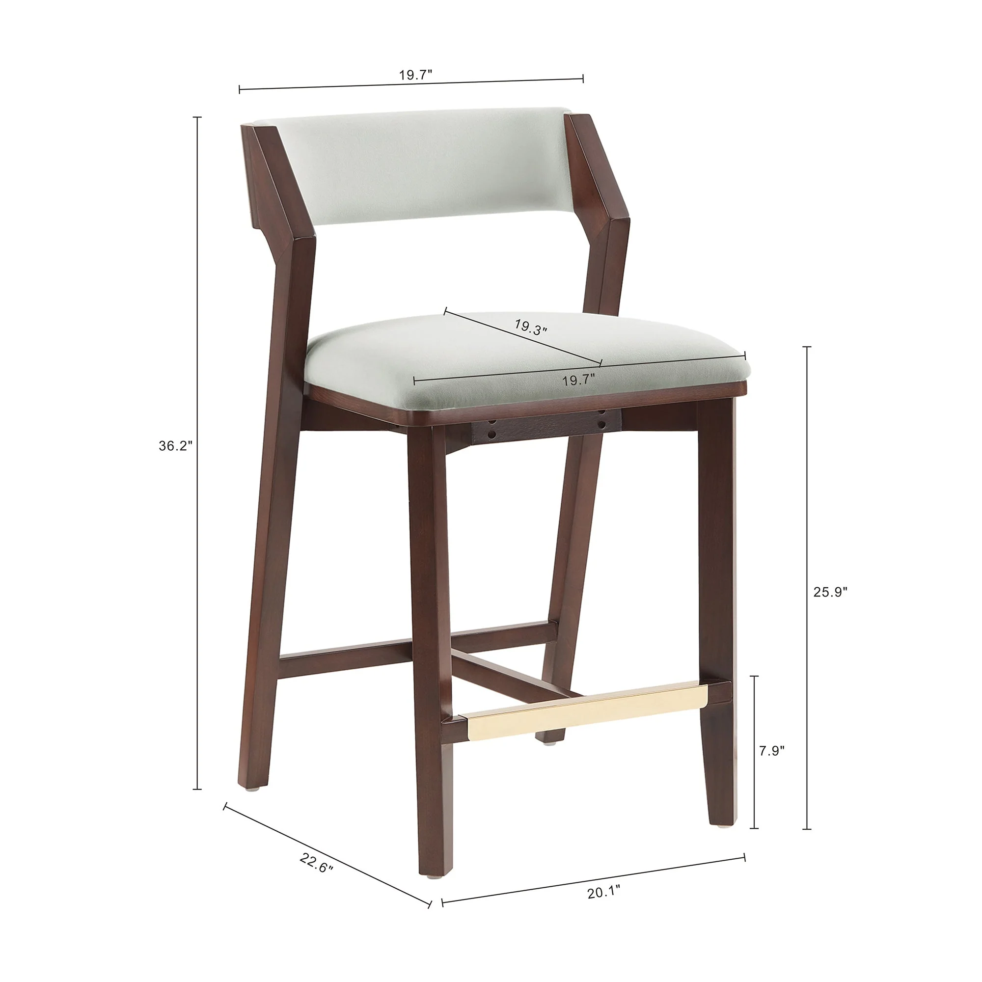 Patricia Counter Stool in White Glacier - Image 3