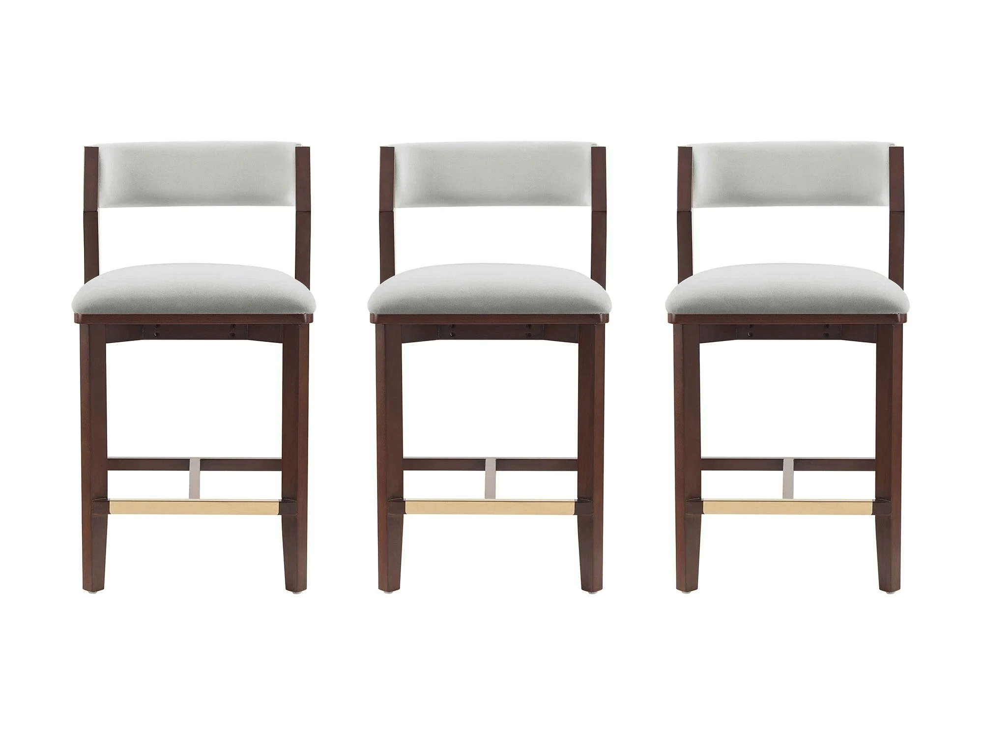 Patricia Counter Stool in White Glacier (set of 3)