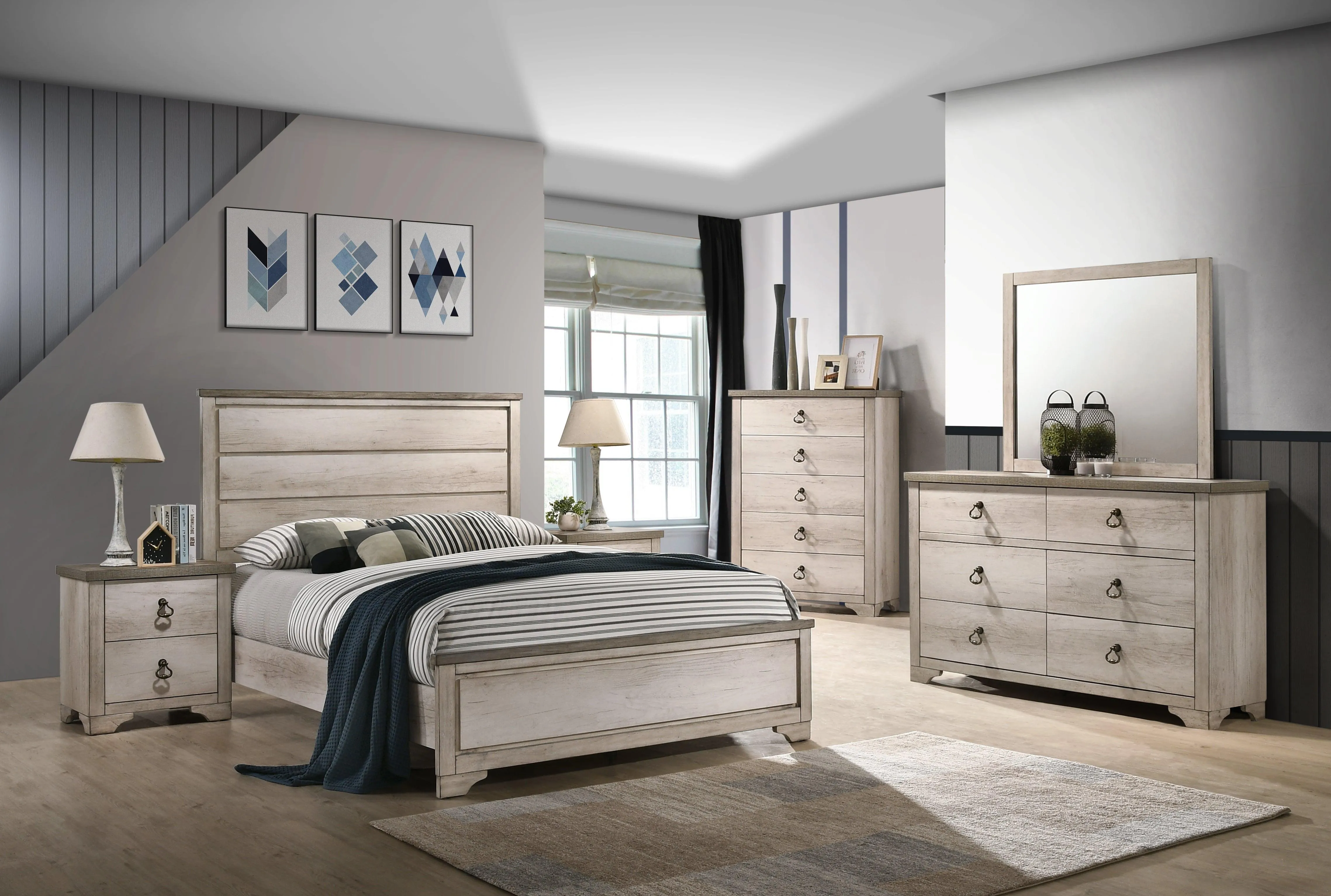 Patterson Driftwood Bedroom Mirror (Mirror Only) - Image 2