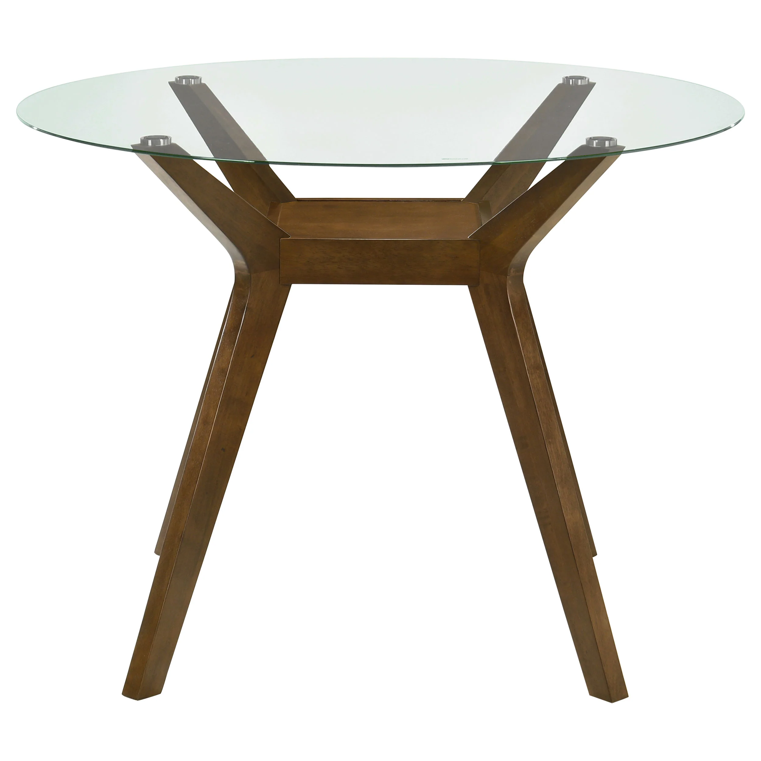 Paxton Brown Round 48-inch Glass Top Counter Height Dining Table - Image 3