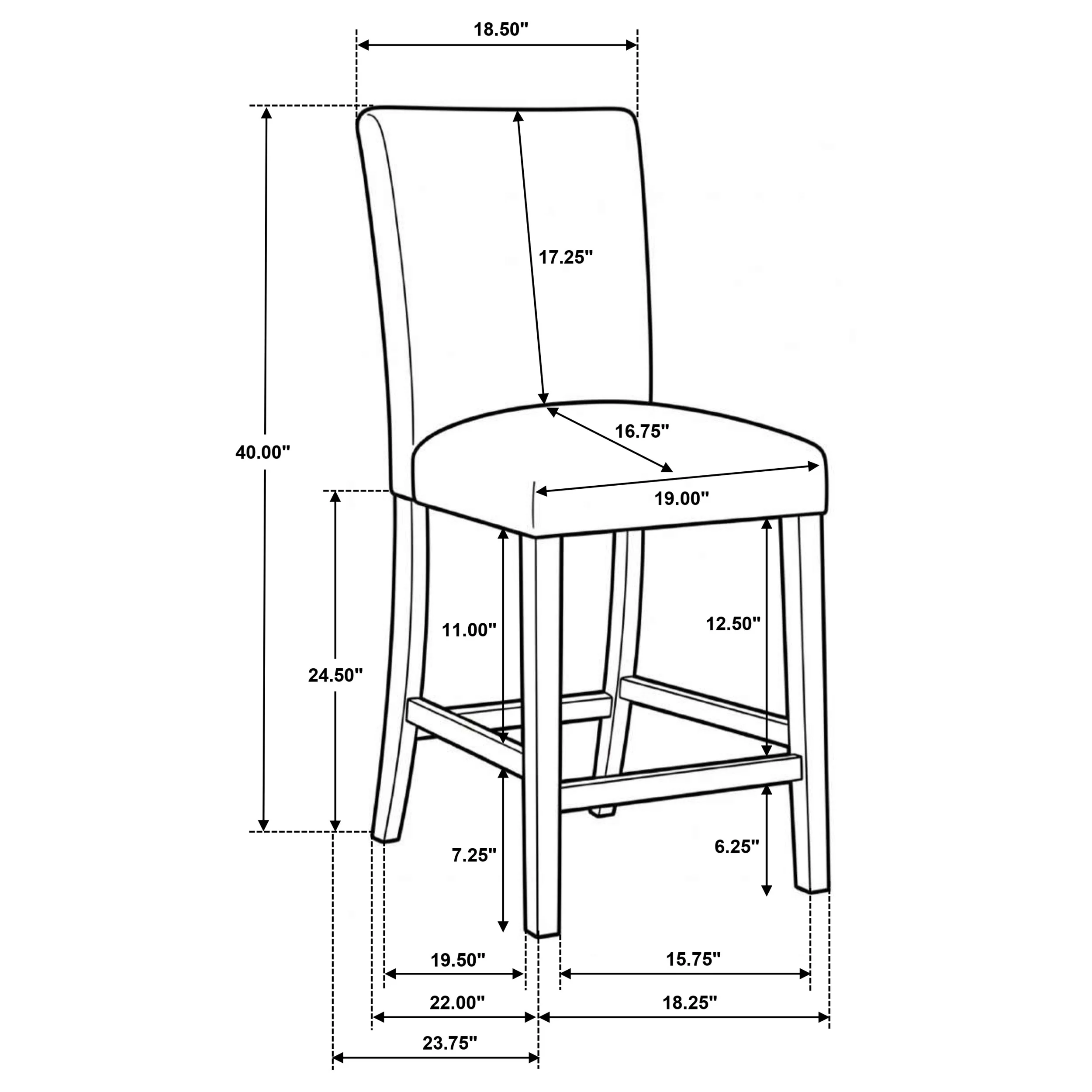 Paxton Grey 5-piece Round Glass Top Counter Height Dining Set - Image 16