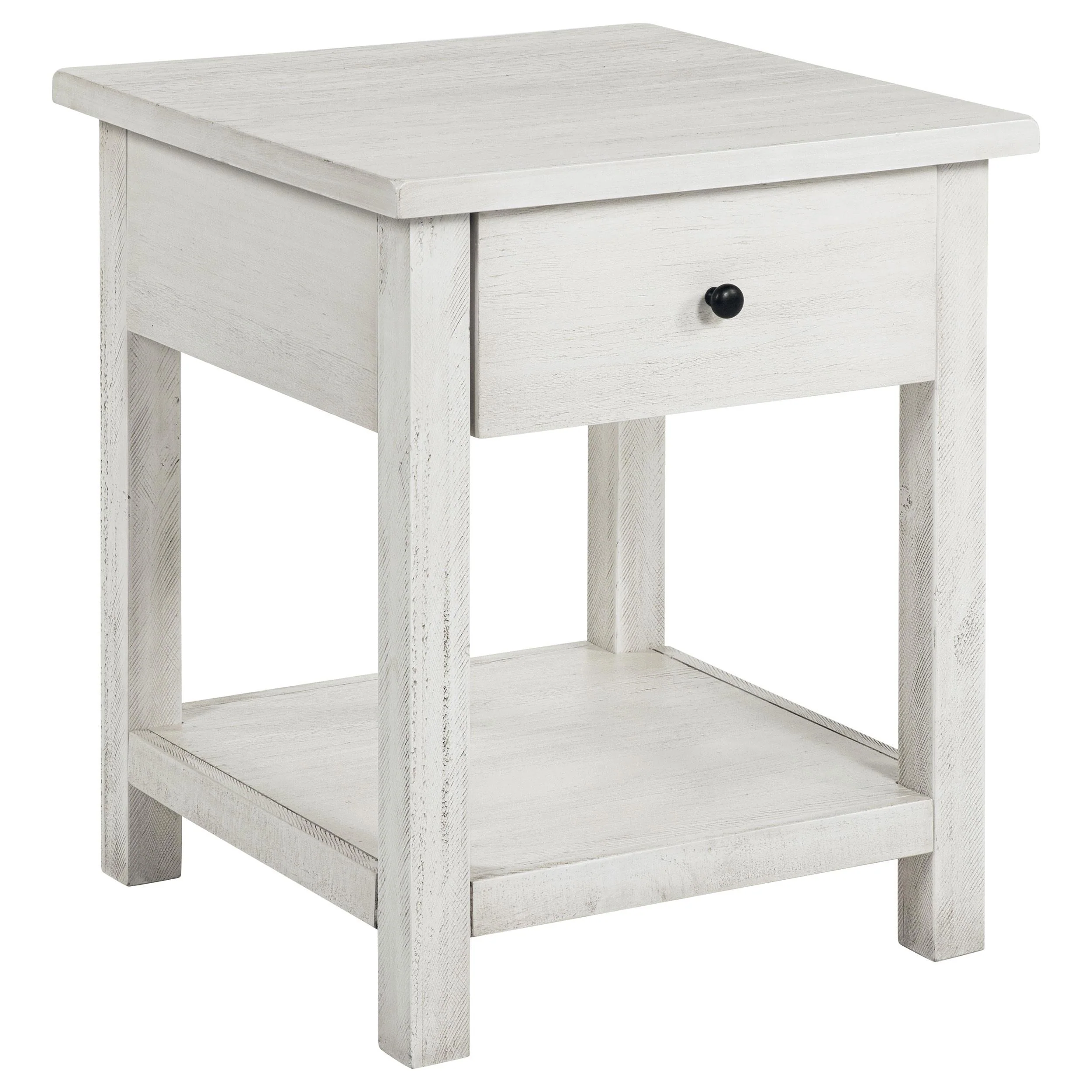 Payne Distressed White 2-Piece Coffee and 1-Drawer End Table Set - Image 3