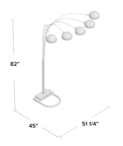 Peacock Arc Black 82" Floor Lamp - Image 3
