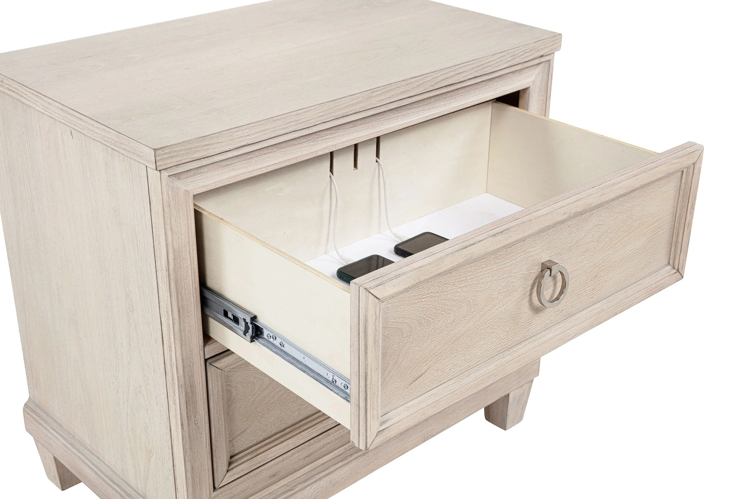 Pembroke Washed Oak 4-piece Eastern King Bedroom Set - Image 12