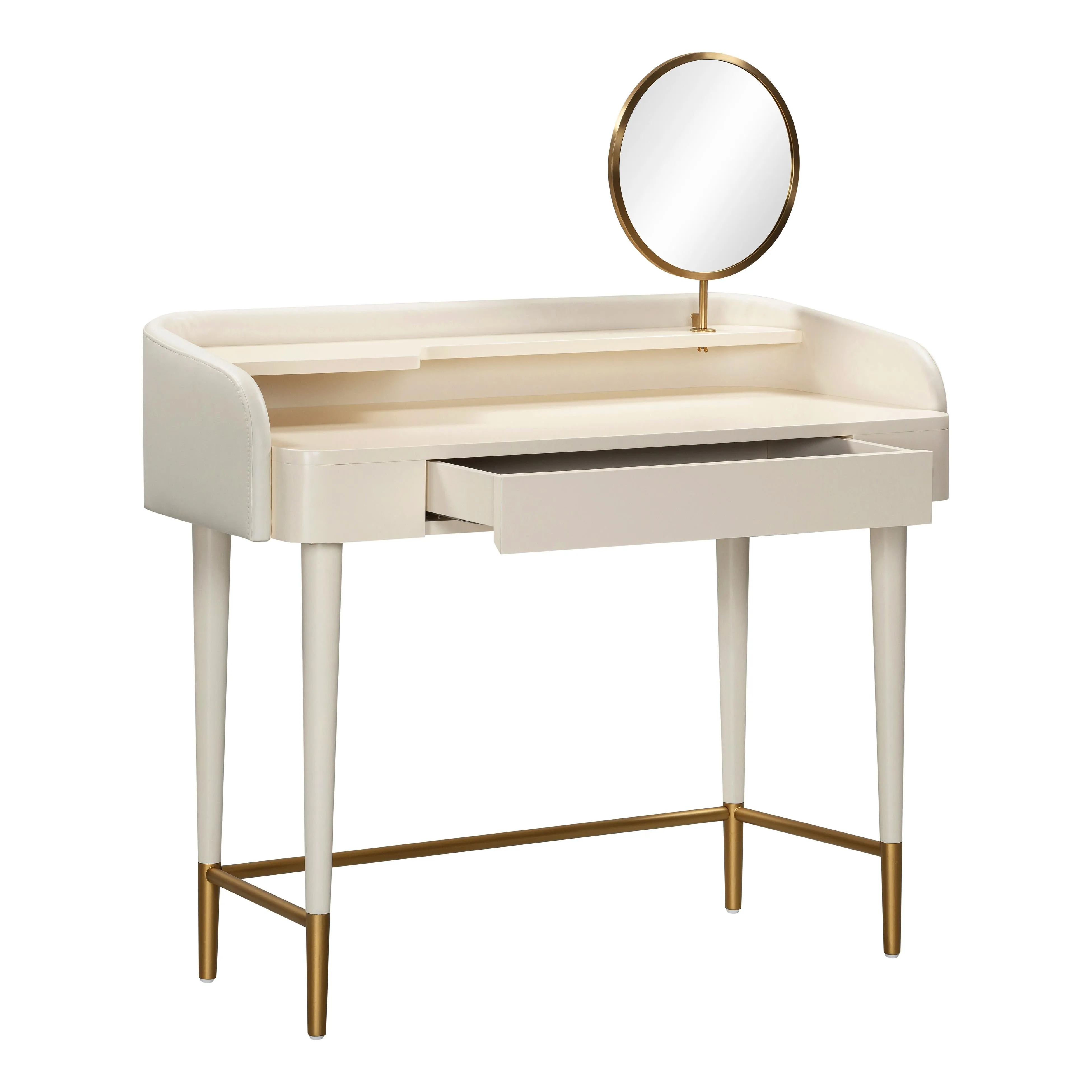 Penelope Performance Vegan Leather Wrapped Vanity Desk - Image 7