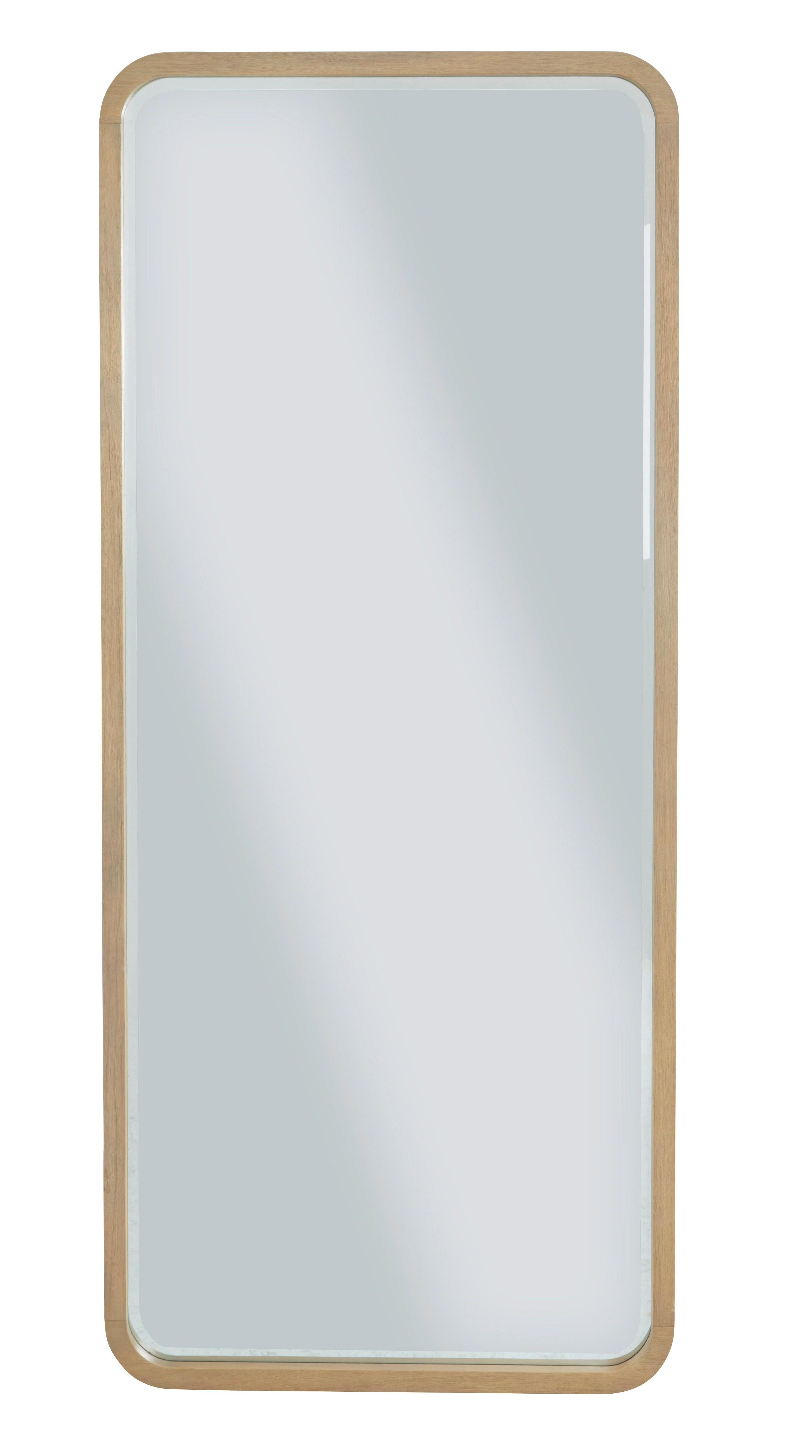 Penny Beveled Glass Floor Mirror in Buff Cream - Image 3