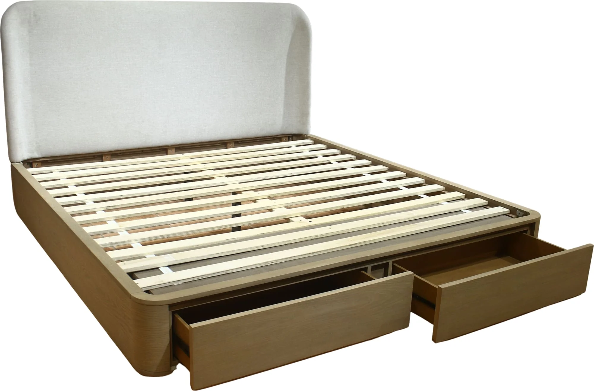 Penny Buff Cream Queen Storage Bed - Image 2
