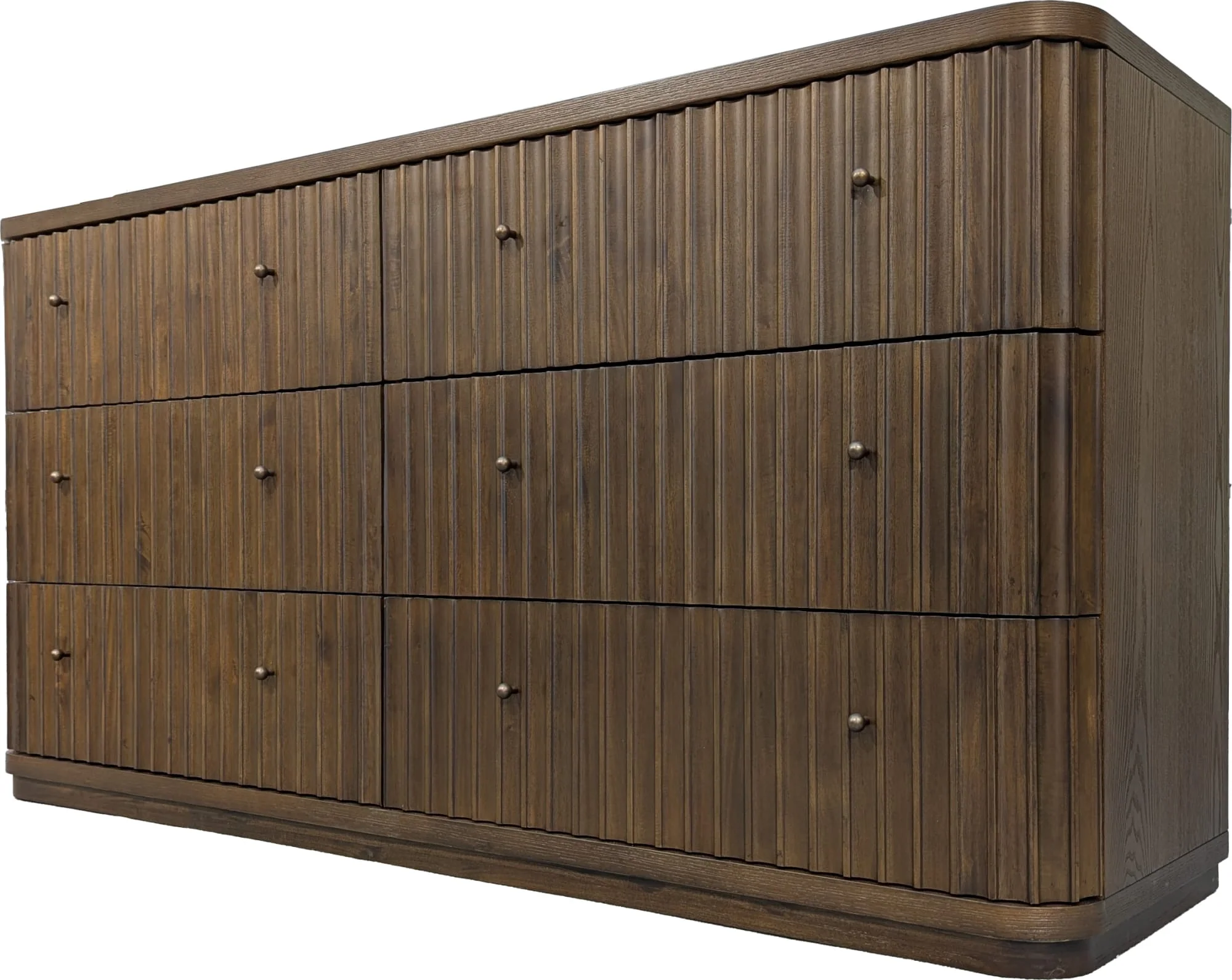 Penny Fluted Chocolate Mousse Dresser - Image 3