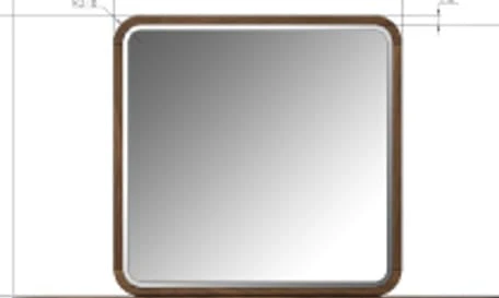 Penny Fluted Chocolate Mousse Dresser Mirror - Image 2