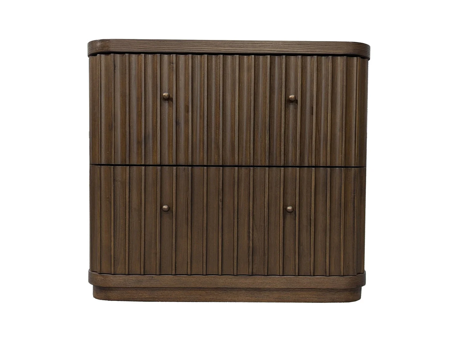 Penny Fluted Chocolate Mousse Nightstand