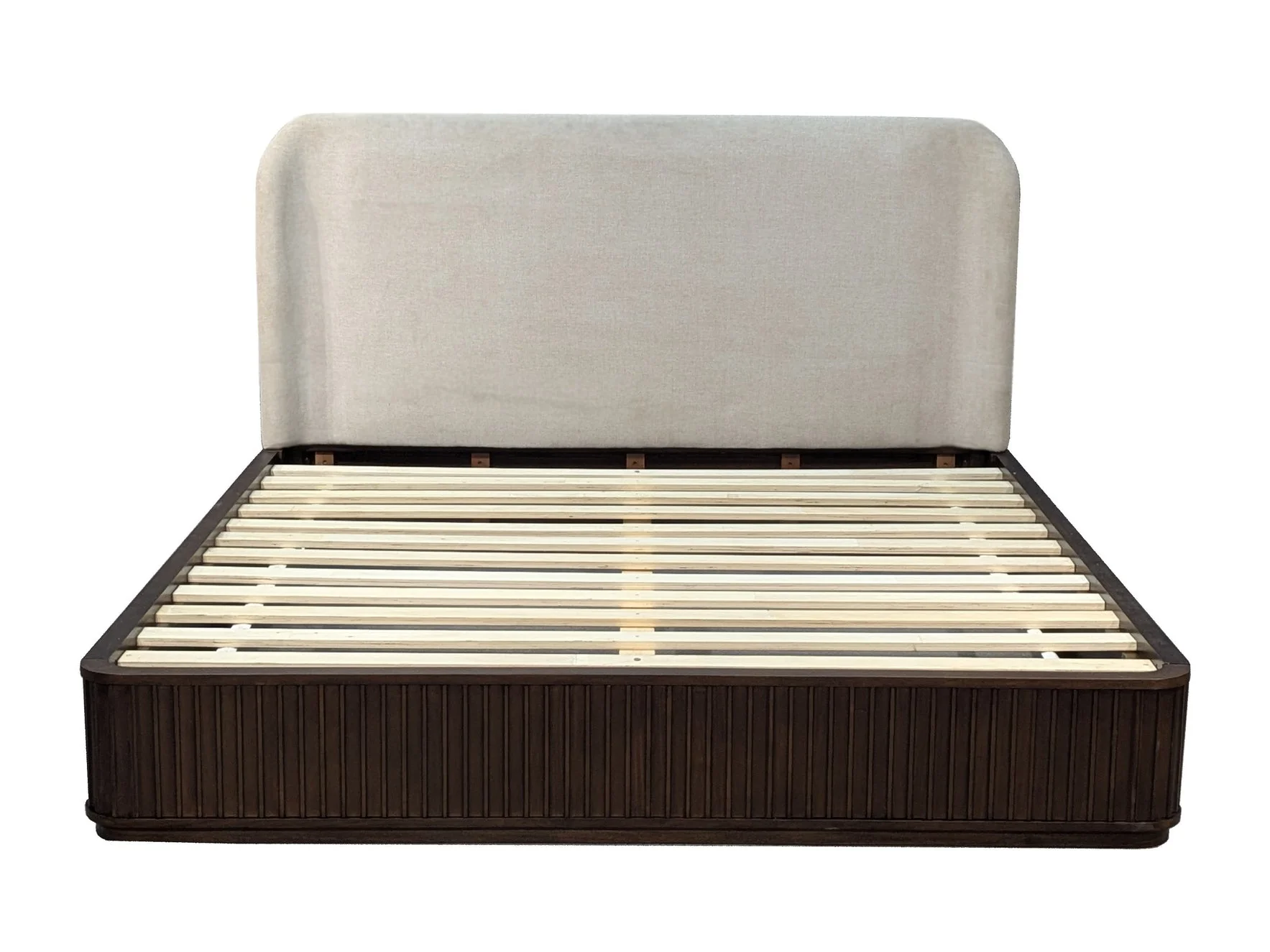 Penny Fluted Chocolate Mousse Queen Bed