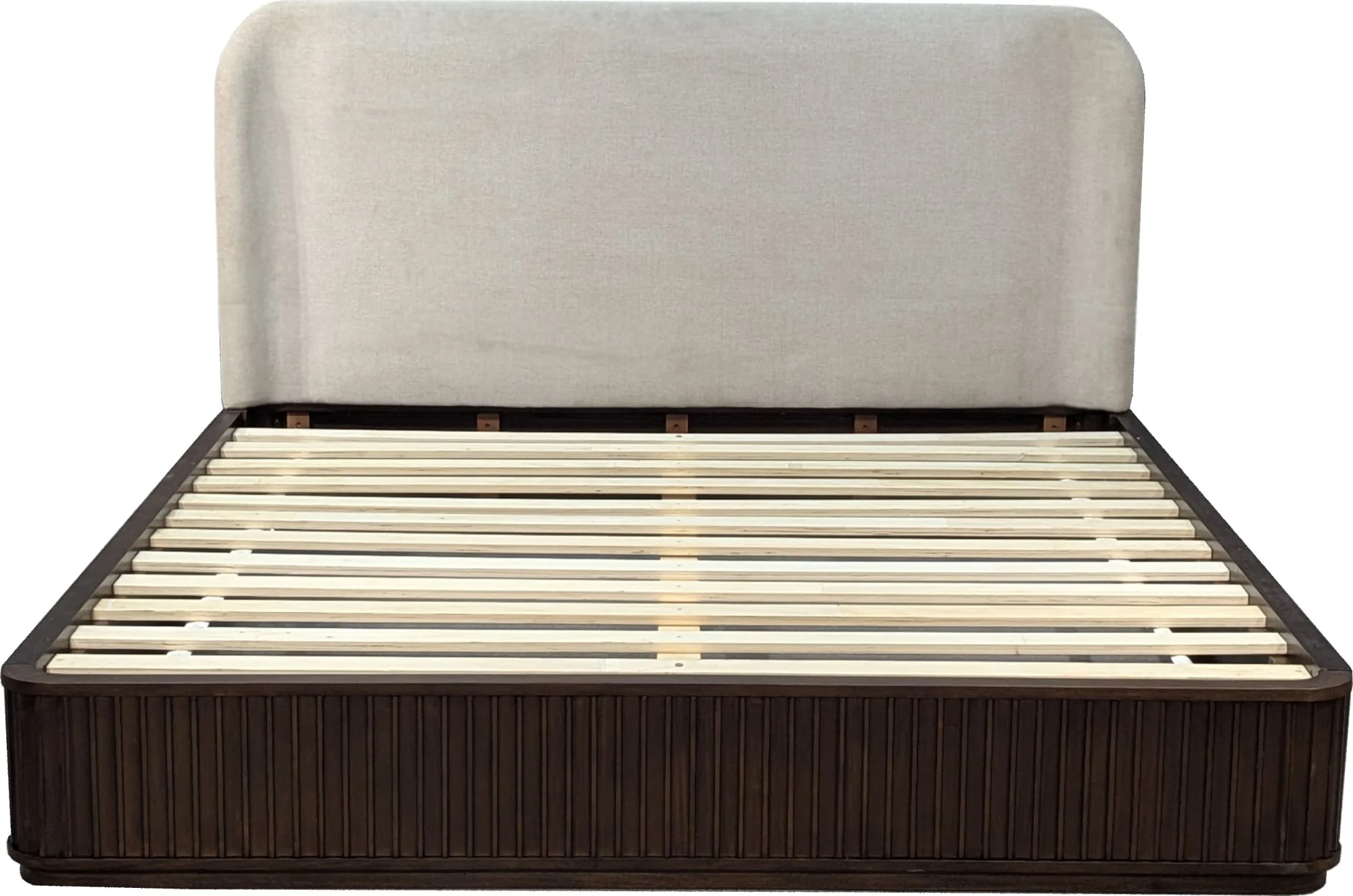 Penny Fluted Chocolate Mousse Queen Bed - Image 2