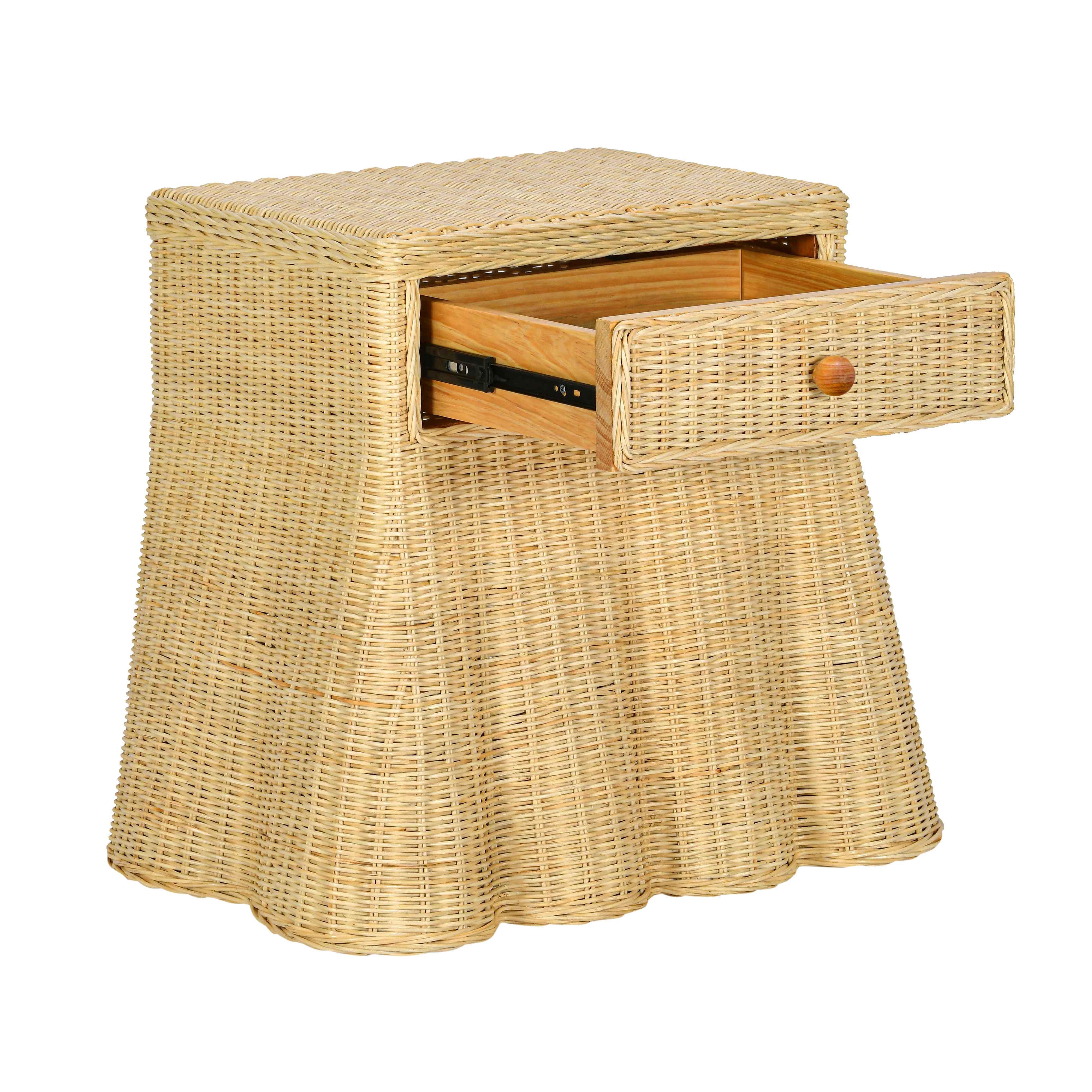Pentra Natural Rattan Nightstand - Image 3