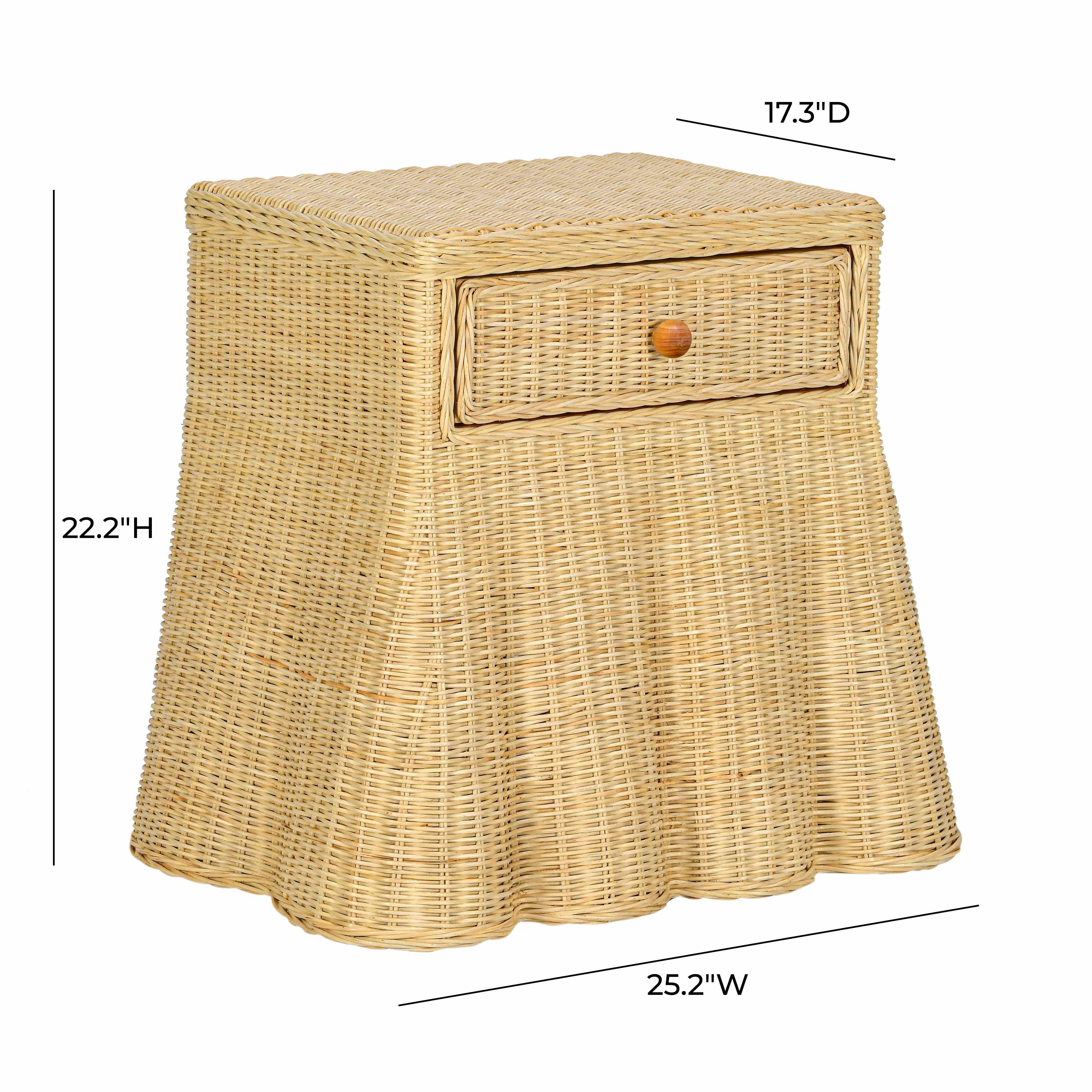 Pentra Natural Rattan Nightstand - Image 9