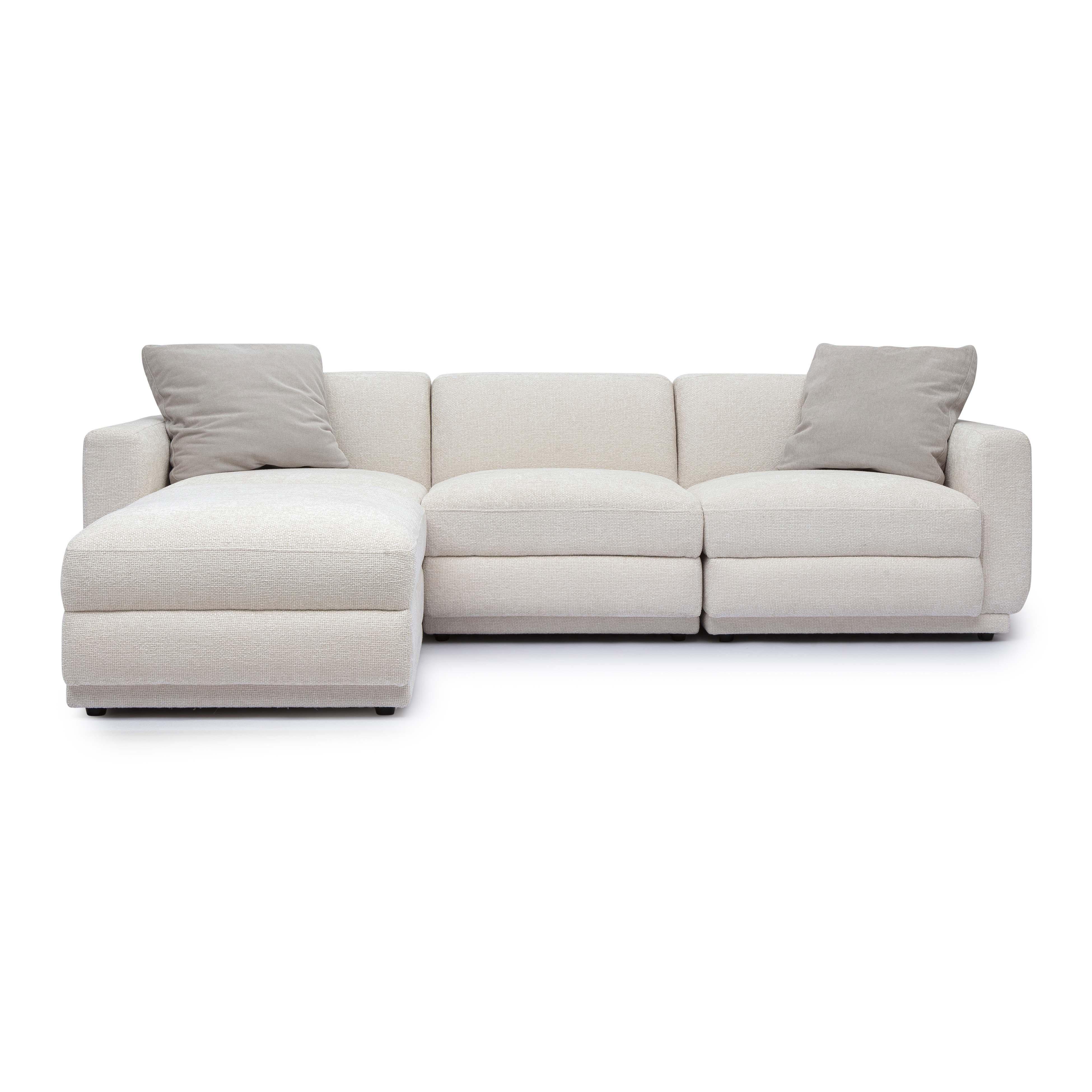 Perry Cream Chenille Modular Sectional - Image 3