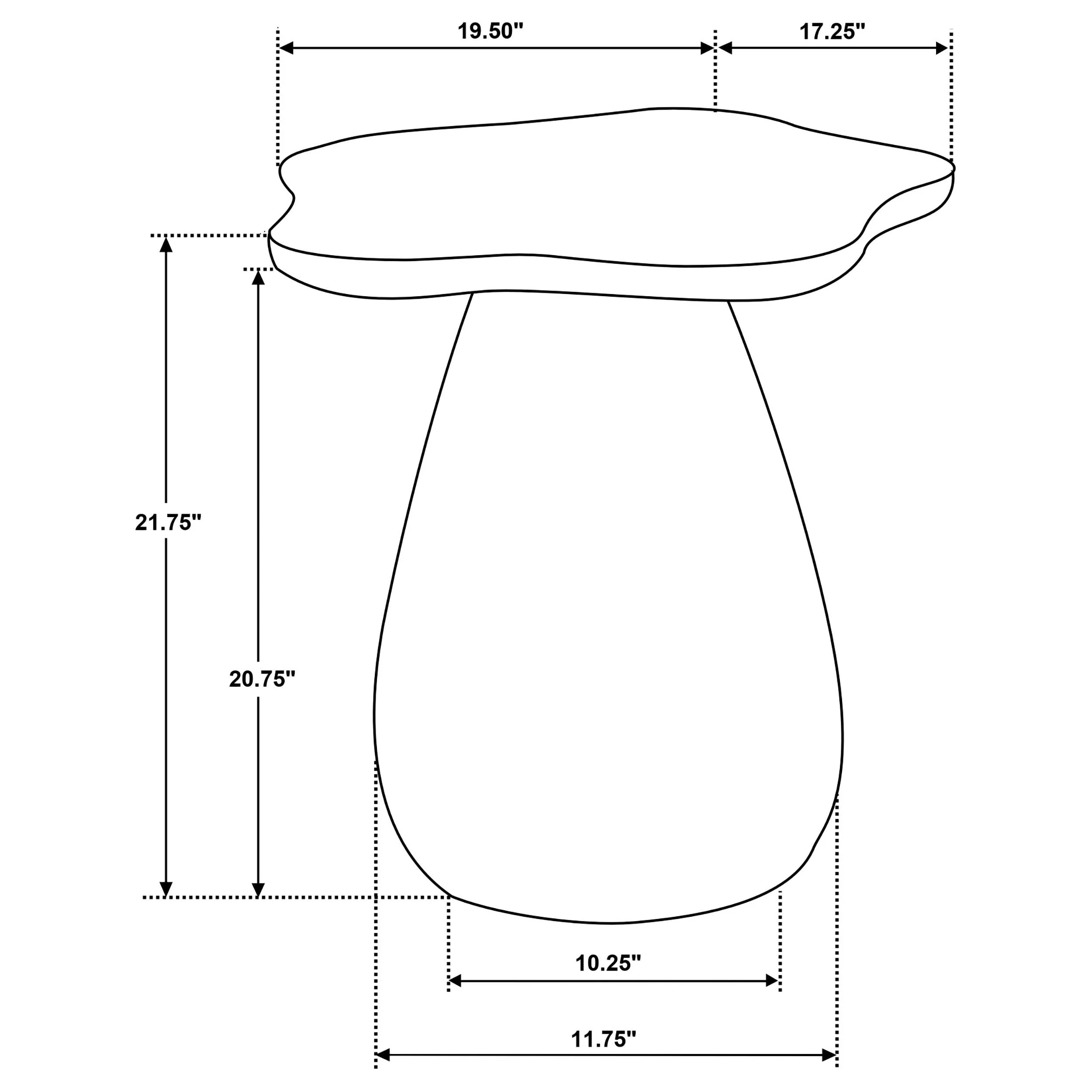 Perth Off White Cloud Shaped Top Side Table - Image 6