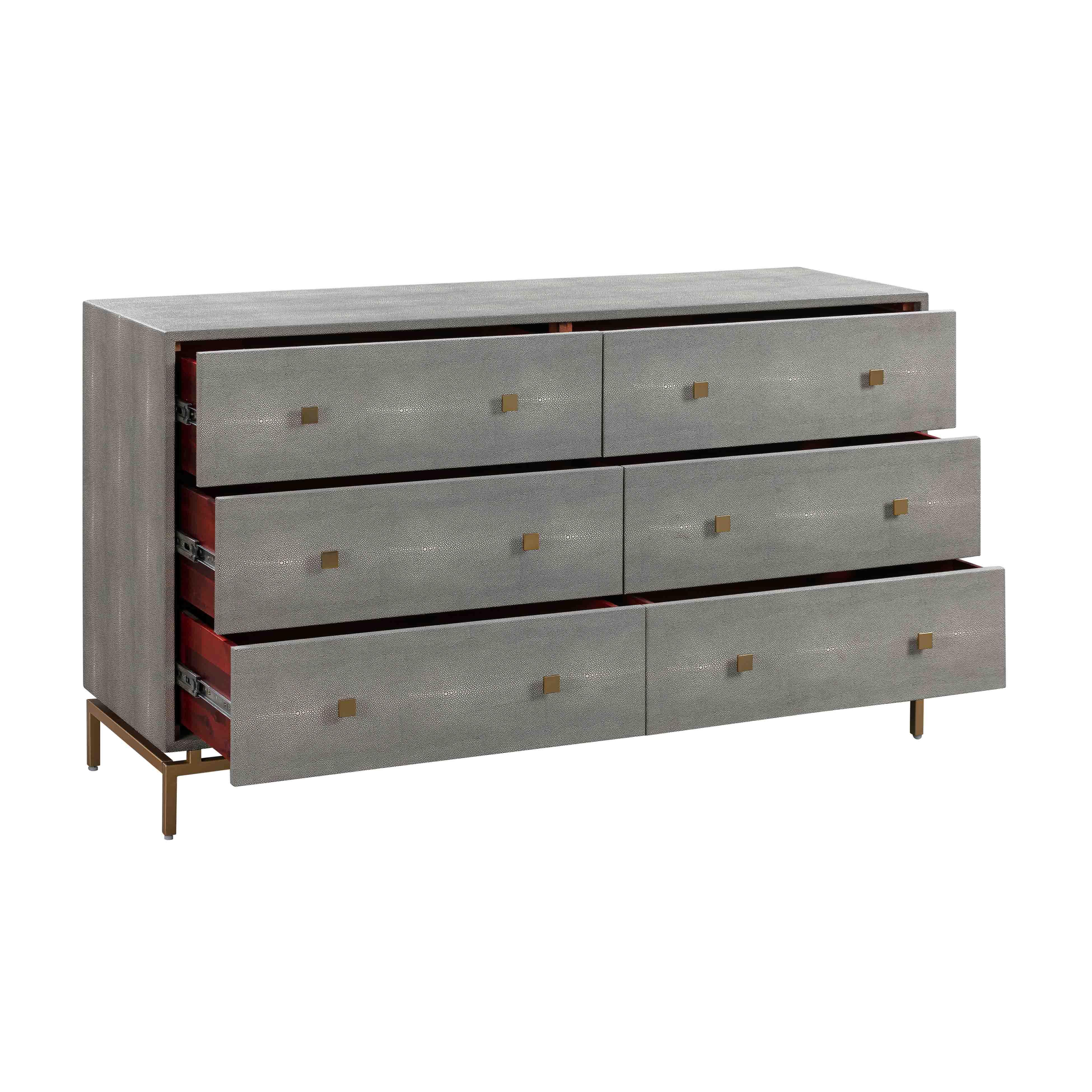 Pesce Shagreen 6 Drawer Dresser - Image 3