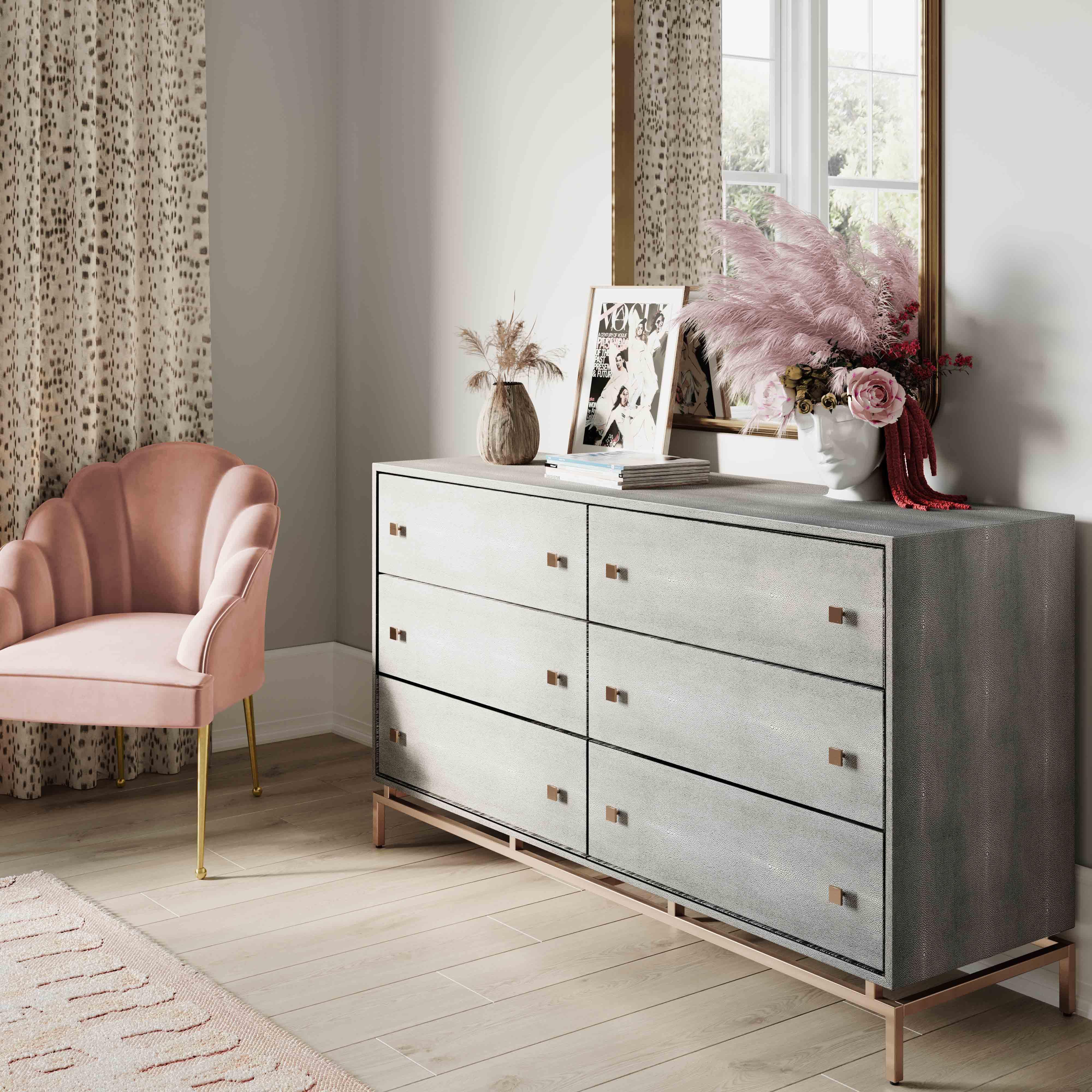 Pesce Shagreen 6 Drawer Dresser - Image 8