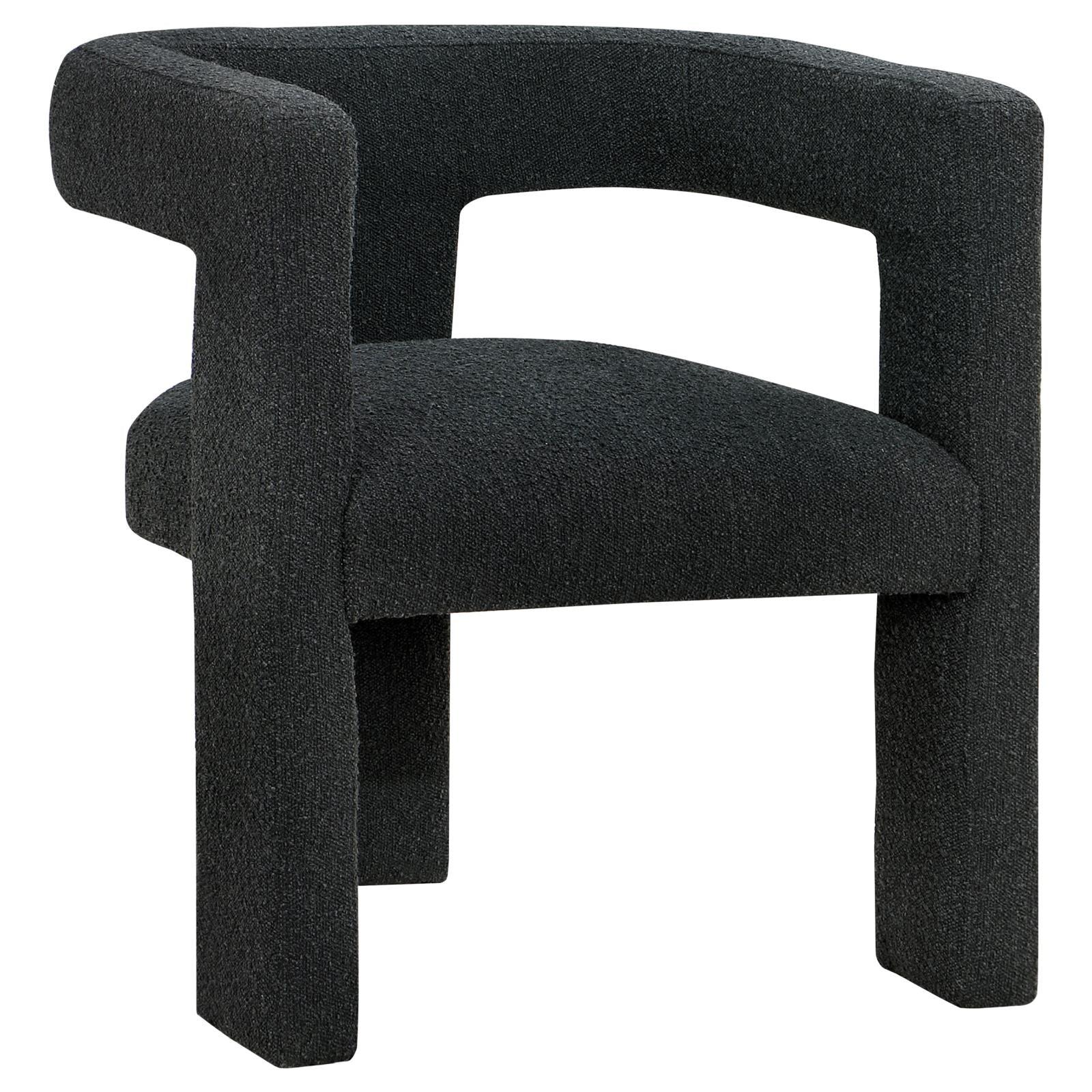 Petra Black Boucle Upholstered Accent Side Chair - Image 13