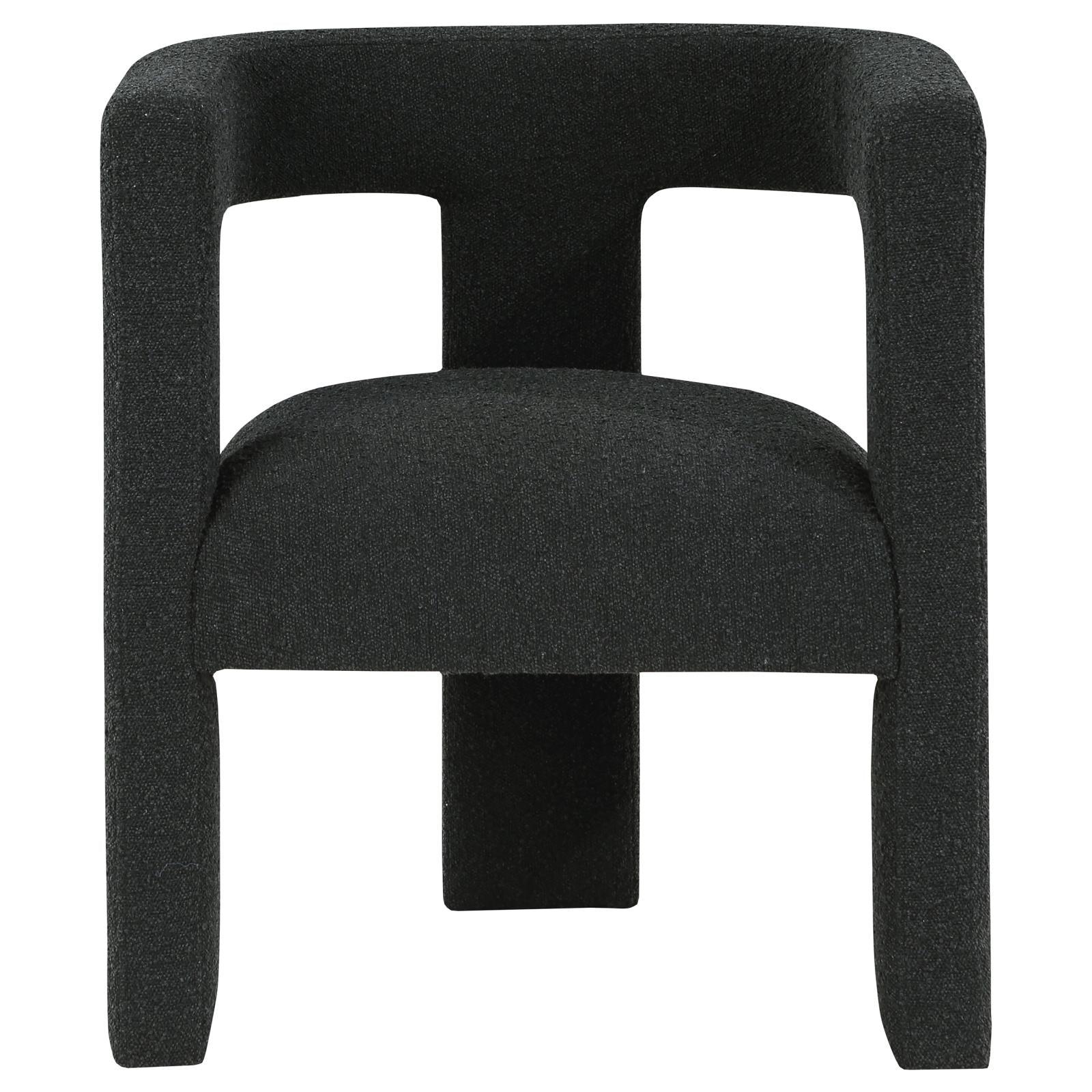 Petra Black Boucle Upholstered Accent Side Chair - Image 2