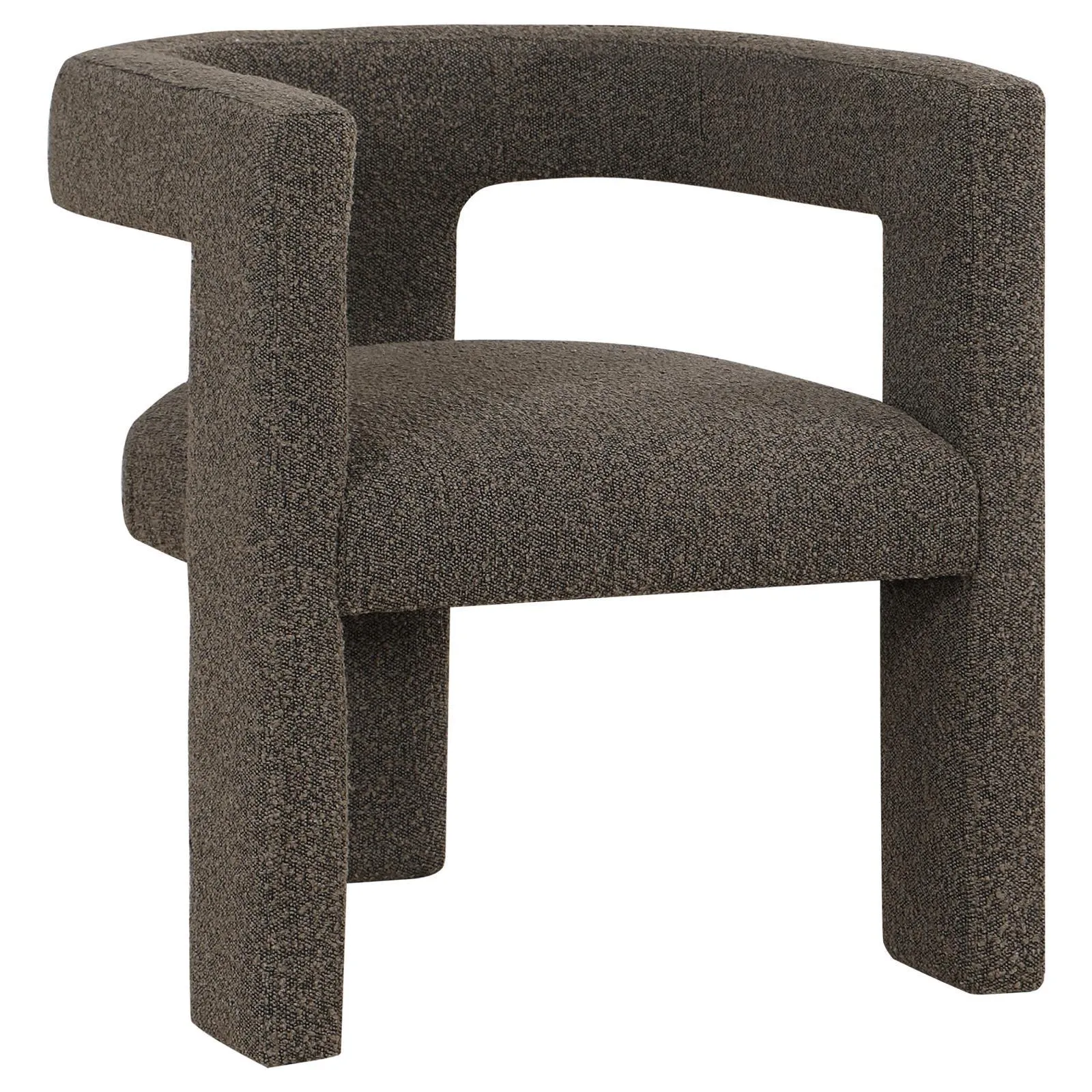Petra Chocolate Brown Boucle Upholstered Accent Side Chair - Image 13