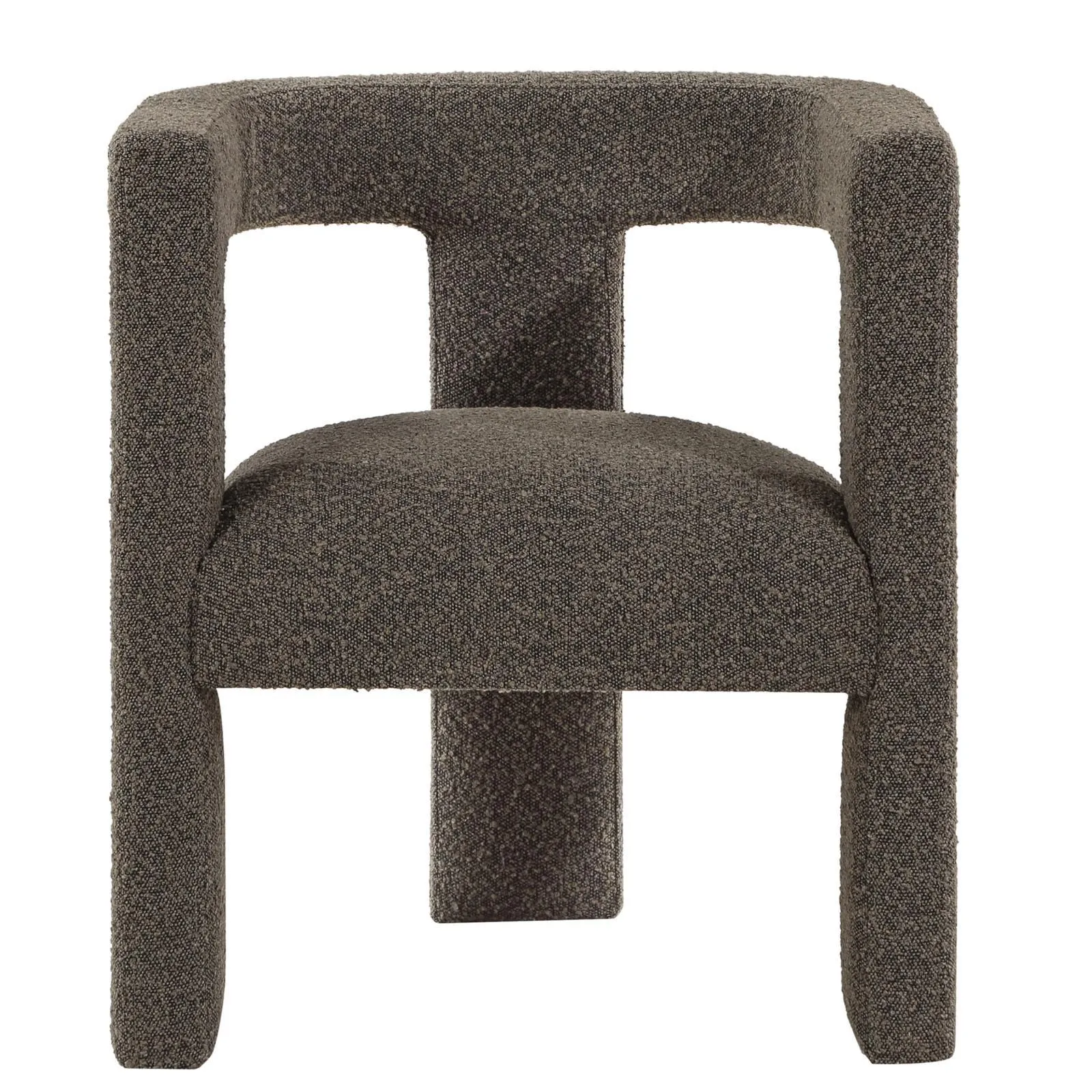 Petra Chocolate Brown Boucle Upholstered Accent Side Chair - Image 2
