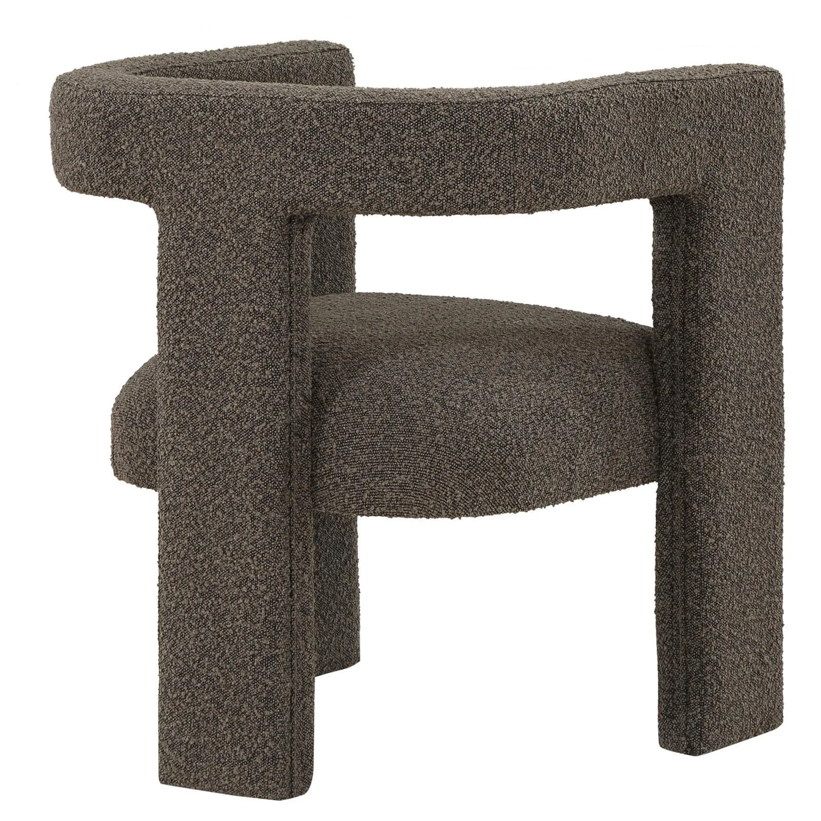 Petra Chocolate Brown Boucle Upholstered Accent Side Chair - Image 7