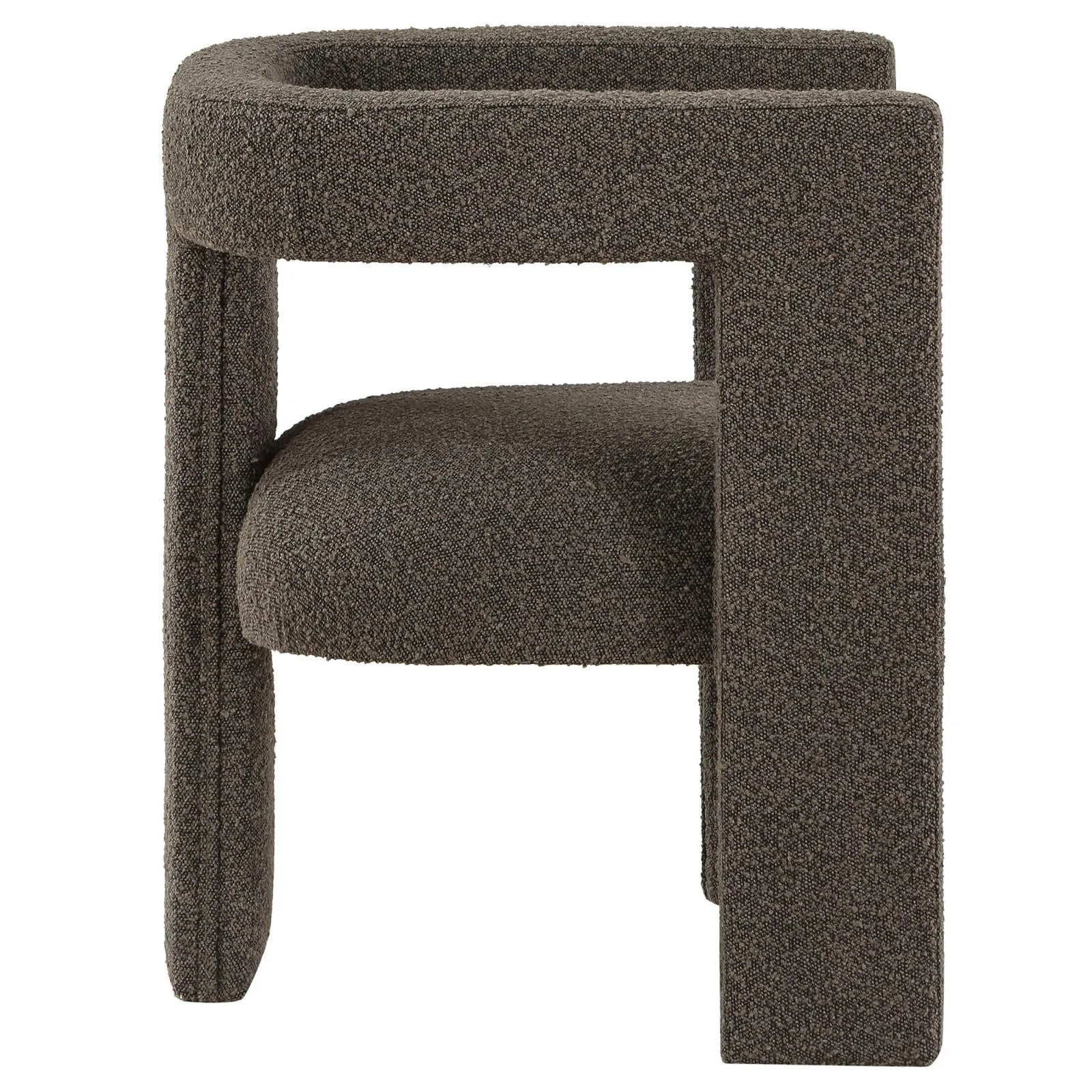 Petra Chocolate Brown Boucle Upholstered Accent Side Chair - Image 8