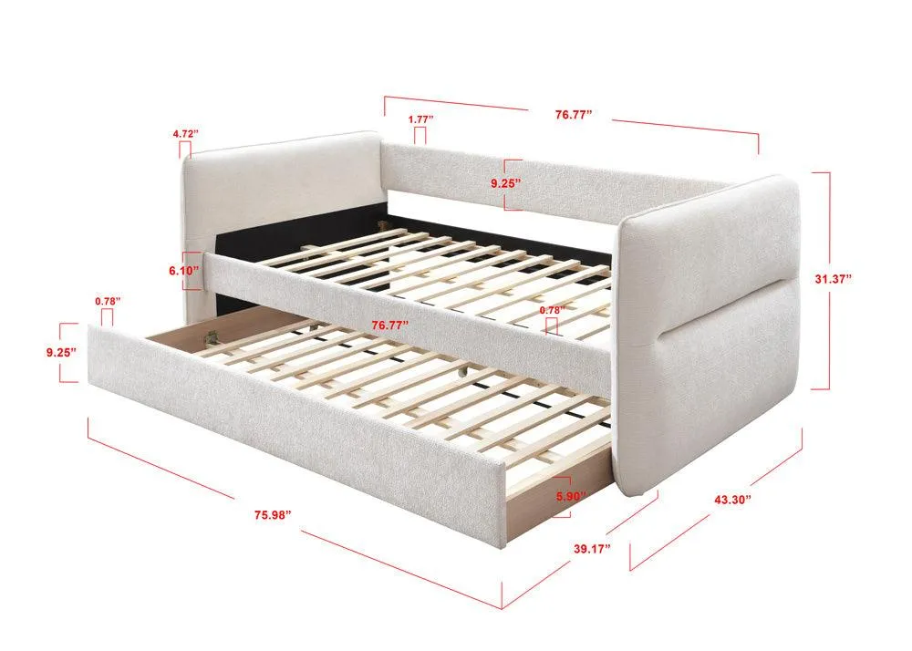 Philipa Oatmeal Twin Daybed with Trundle - Image 6