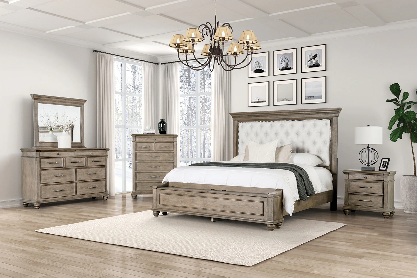 Philomath Aged Oak King Bed - Image 5
