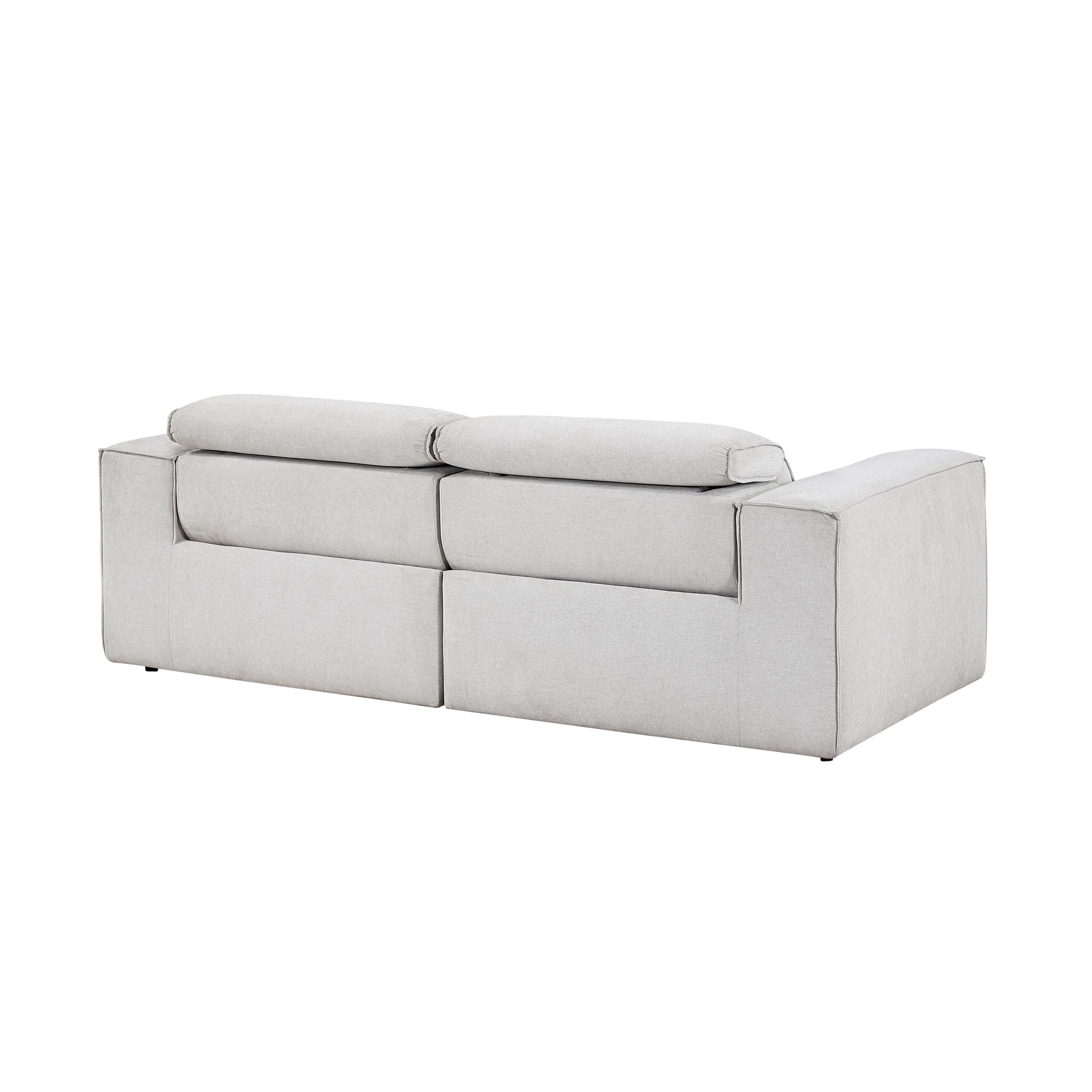 Phoebe Light Gray Power Double Reclining Sofa and Loveseat - Image 12