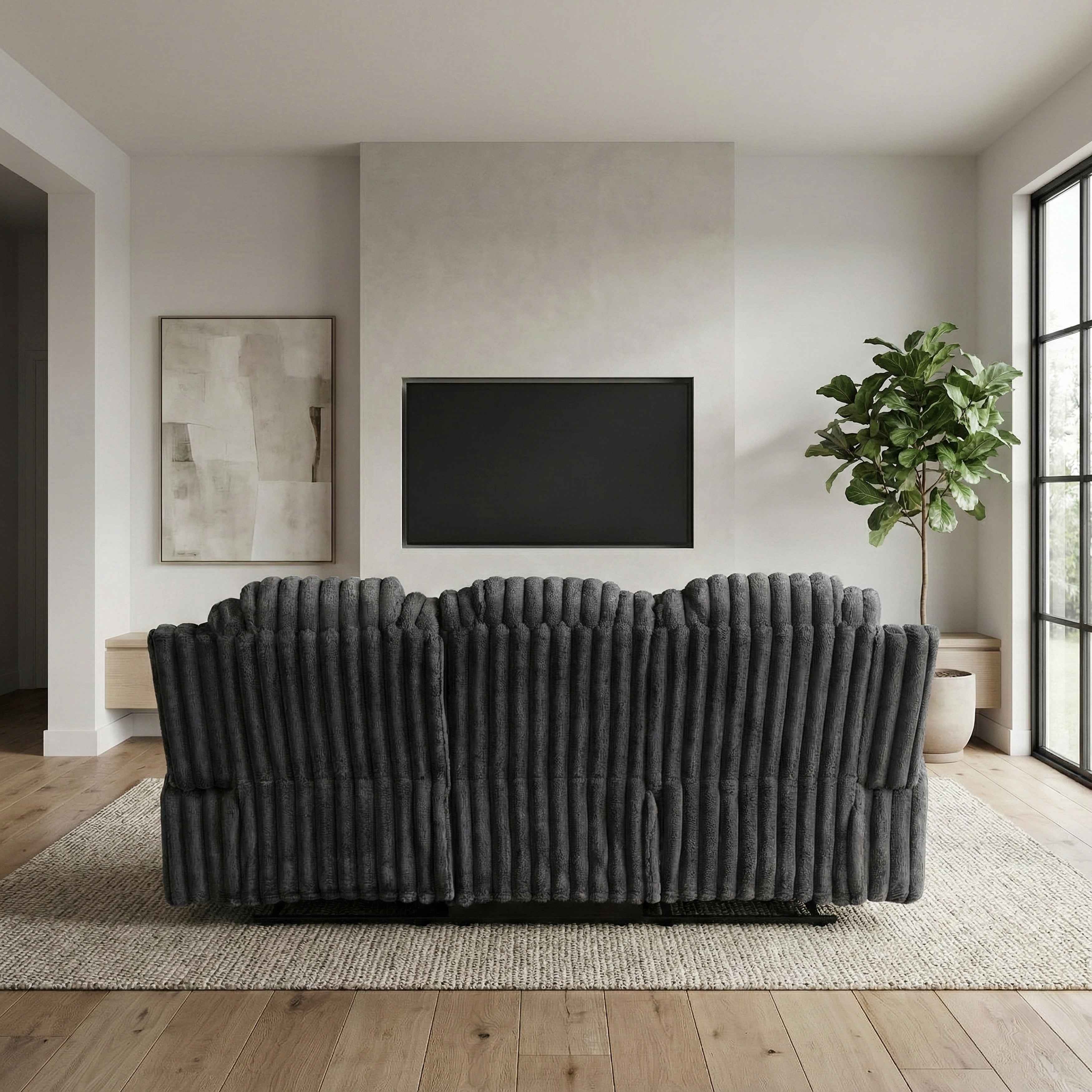 Phyllis Dark Gray Double Reclining Sofa - Image 14