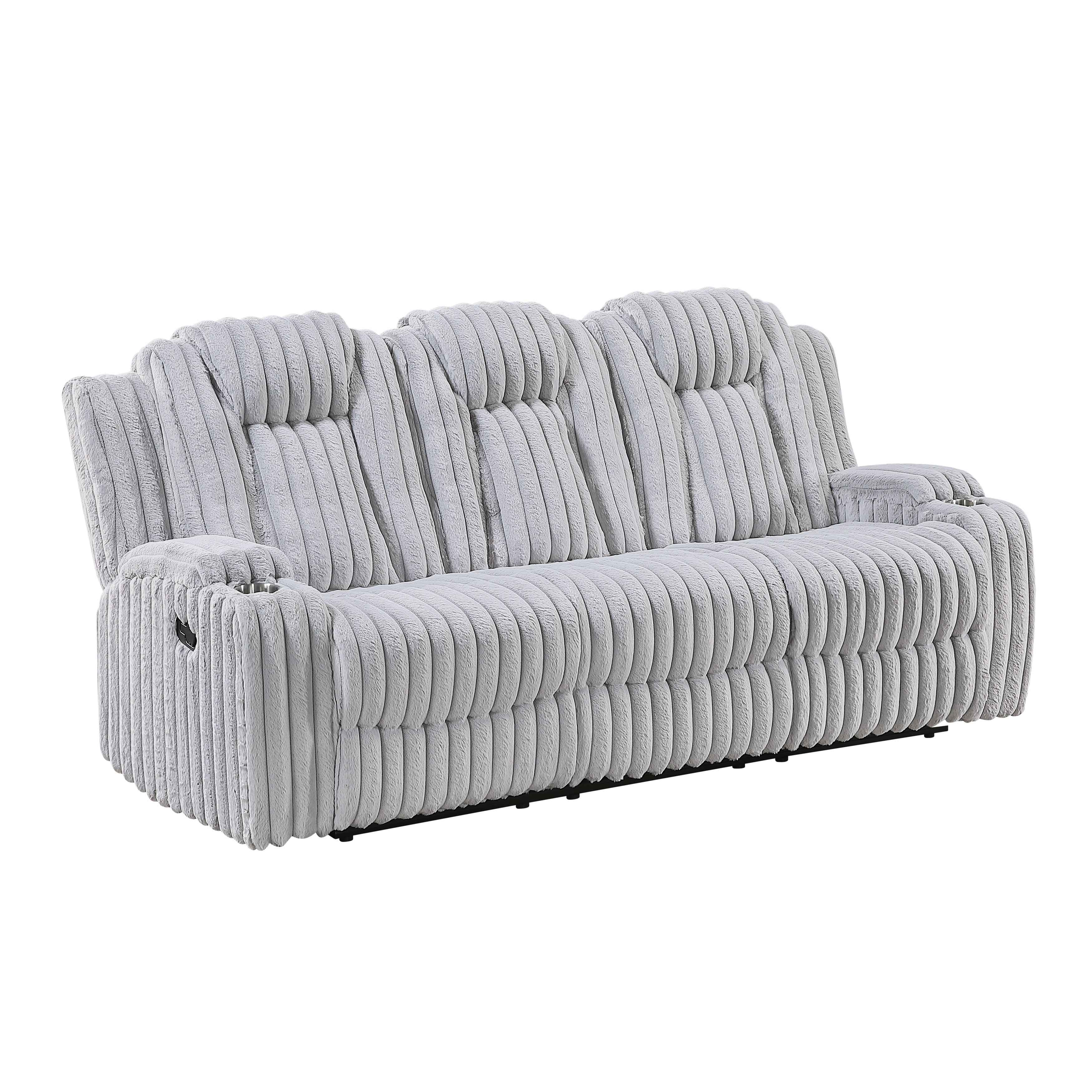 Phyllis Light Gray 2-Piece Reclining Living Room Set - Image 3