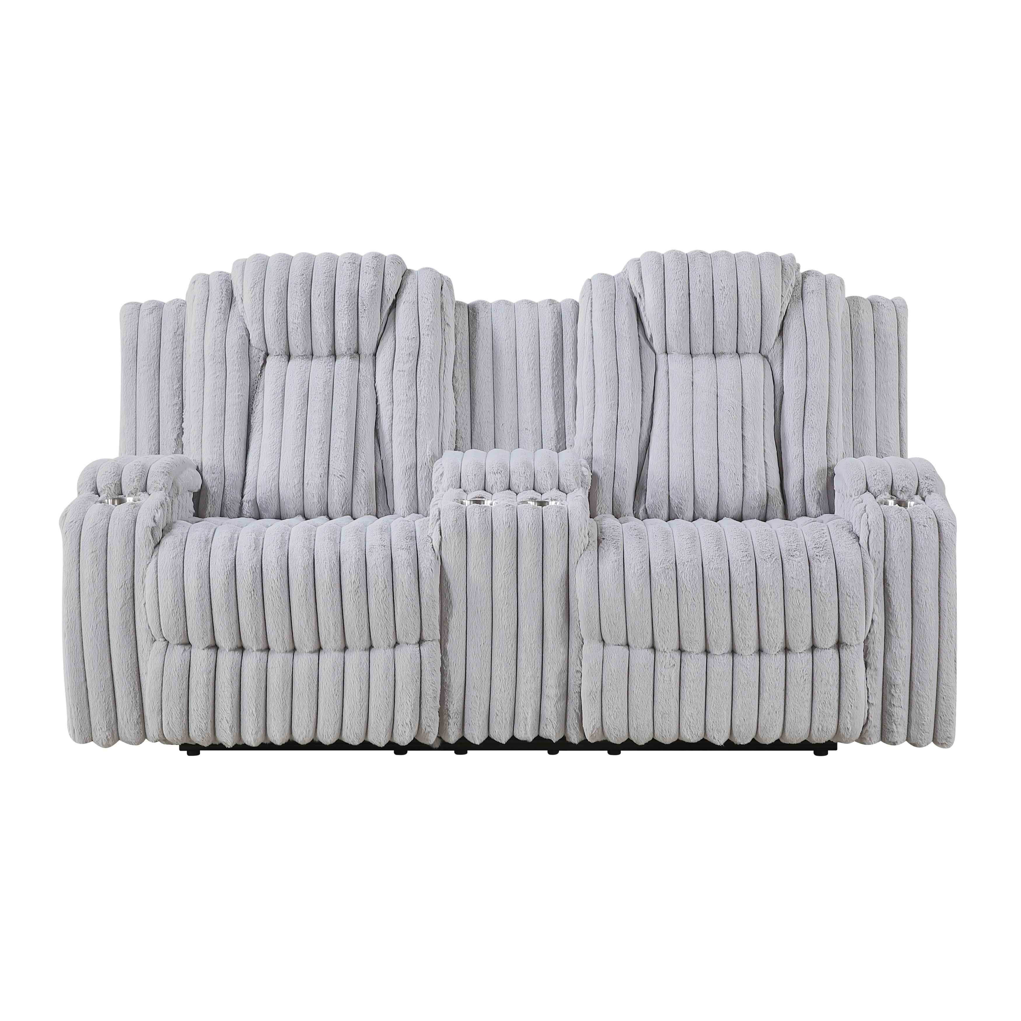 Phyllis Light Gray 3-Piece Reclining Living Room Set - Image 6