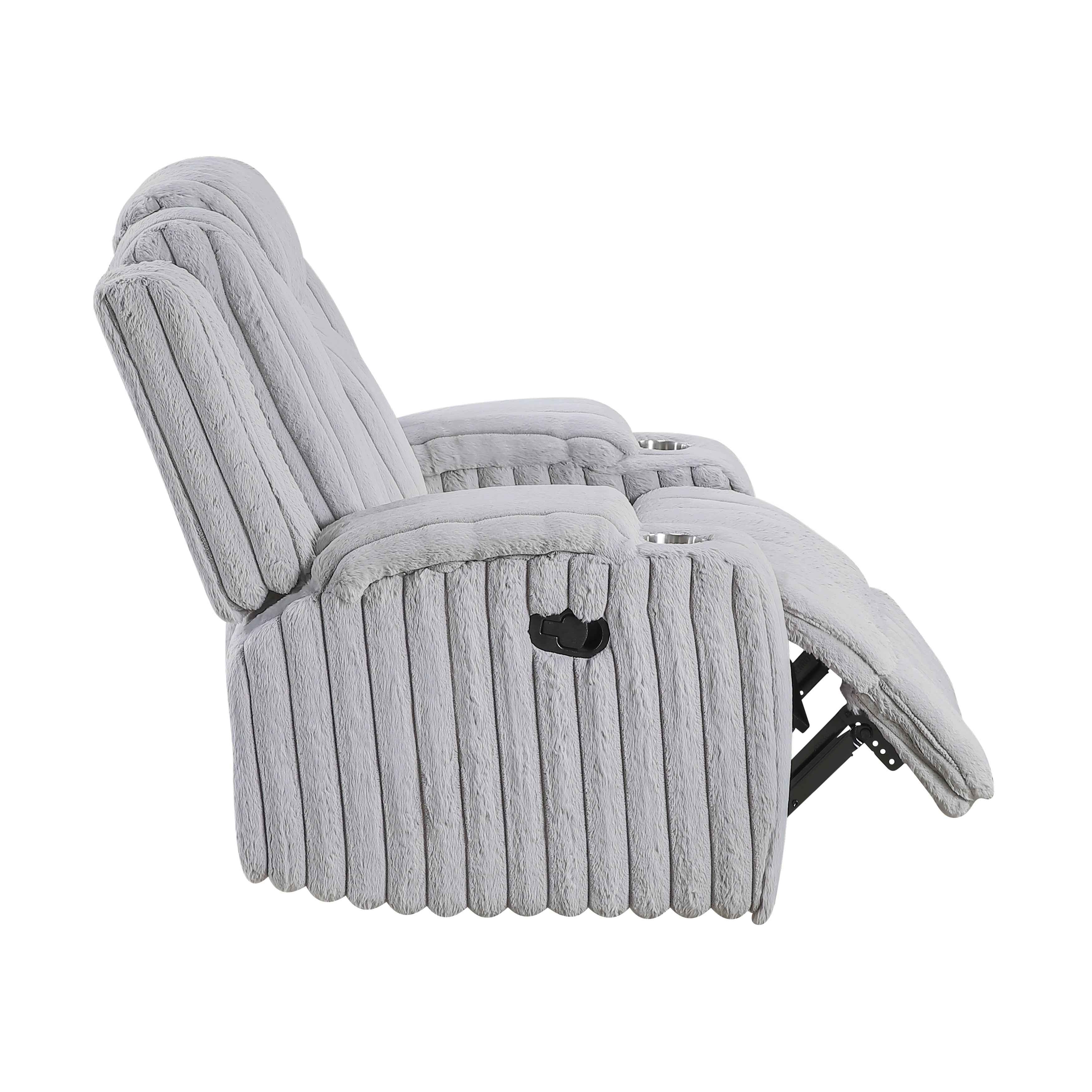 Phyllis Light Gray Reclining Chair - Image 9