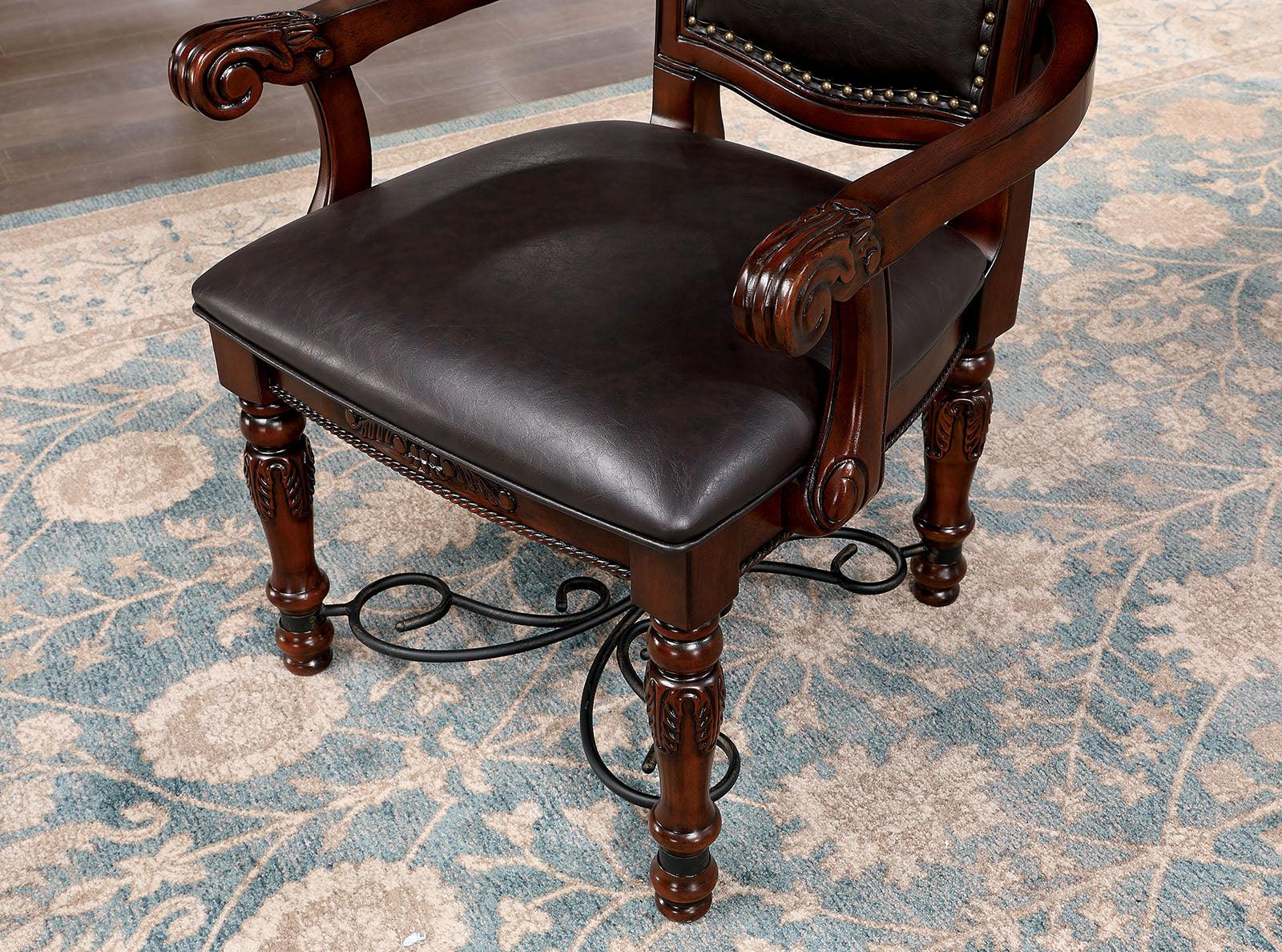 Picardy Brown Cherry/Black Arm Chair - Image 2