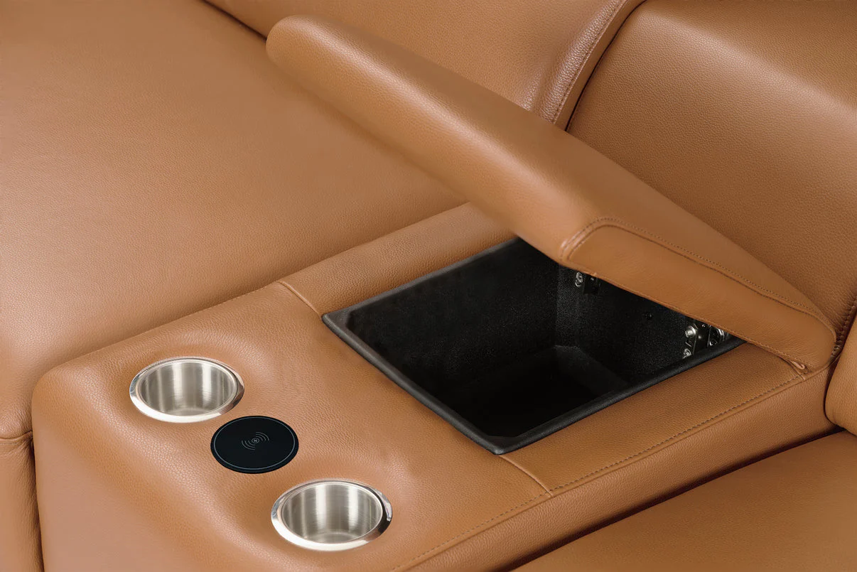 Picasso II Caramel 6-Piece 2 Power Reclining Sectional - Image 3