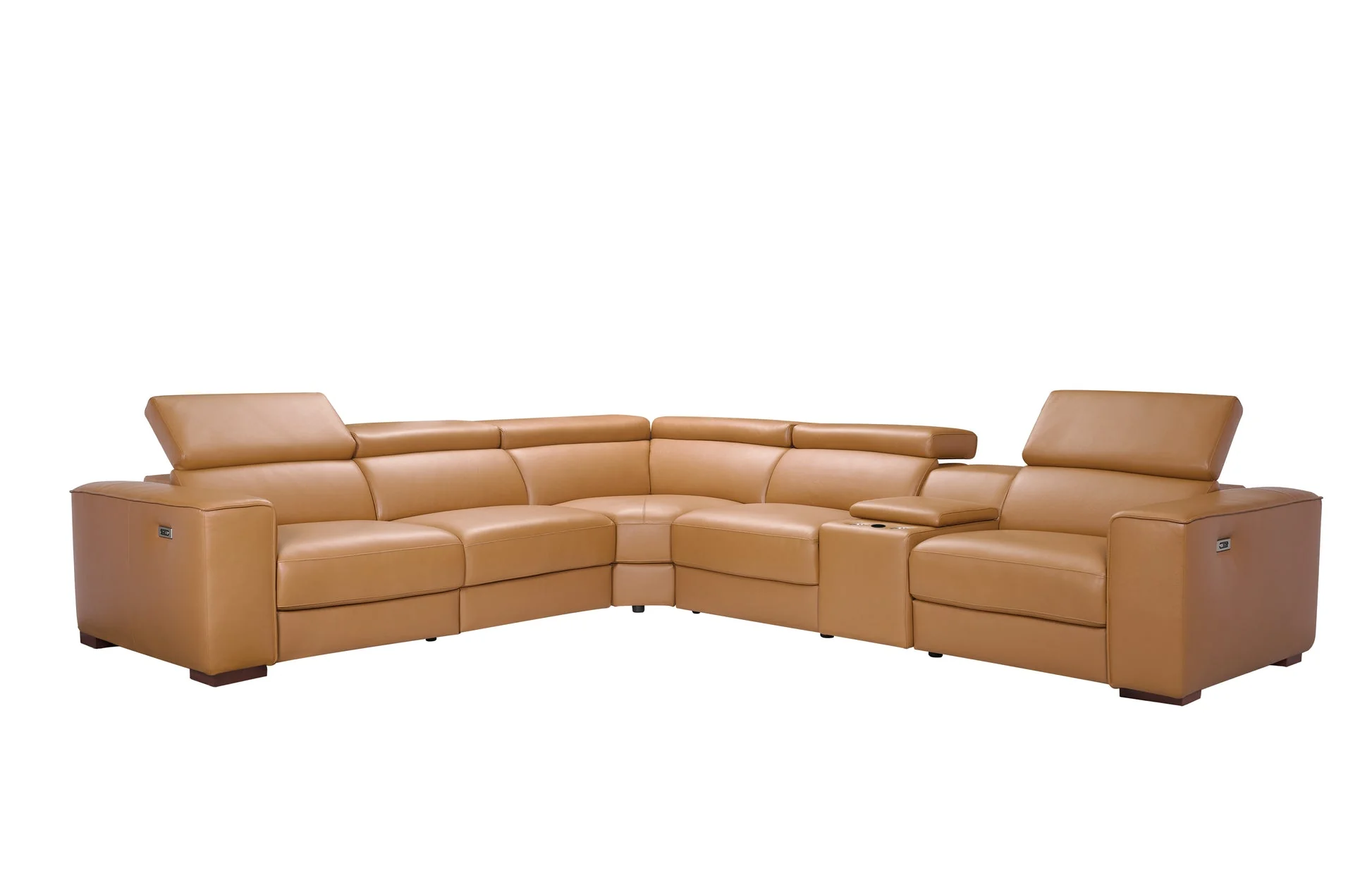 Picasso II Caramel 6-Piece 2 Power Reclining Sectional - Image 6