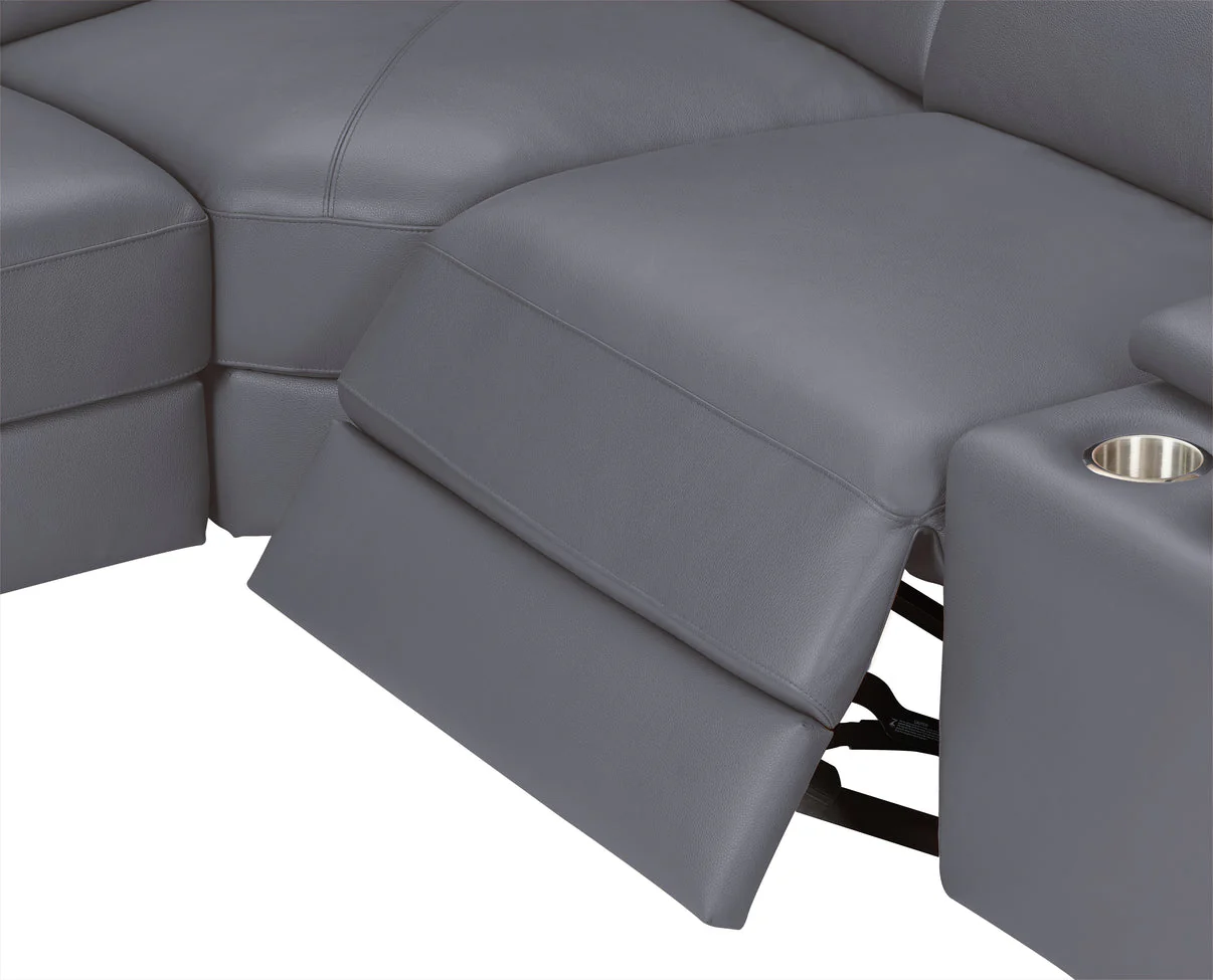 Picasso II Dark Grey 6-Piece 2 Power Reclining Sectional - Image 3