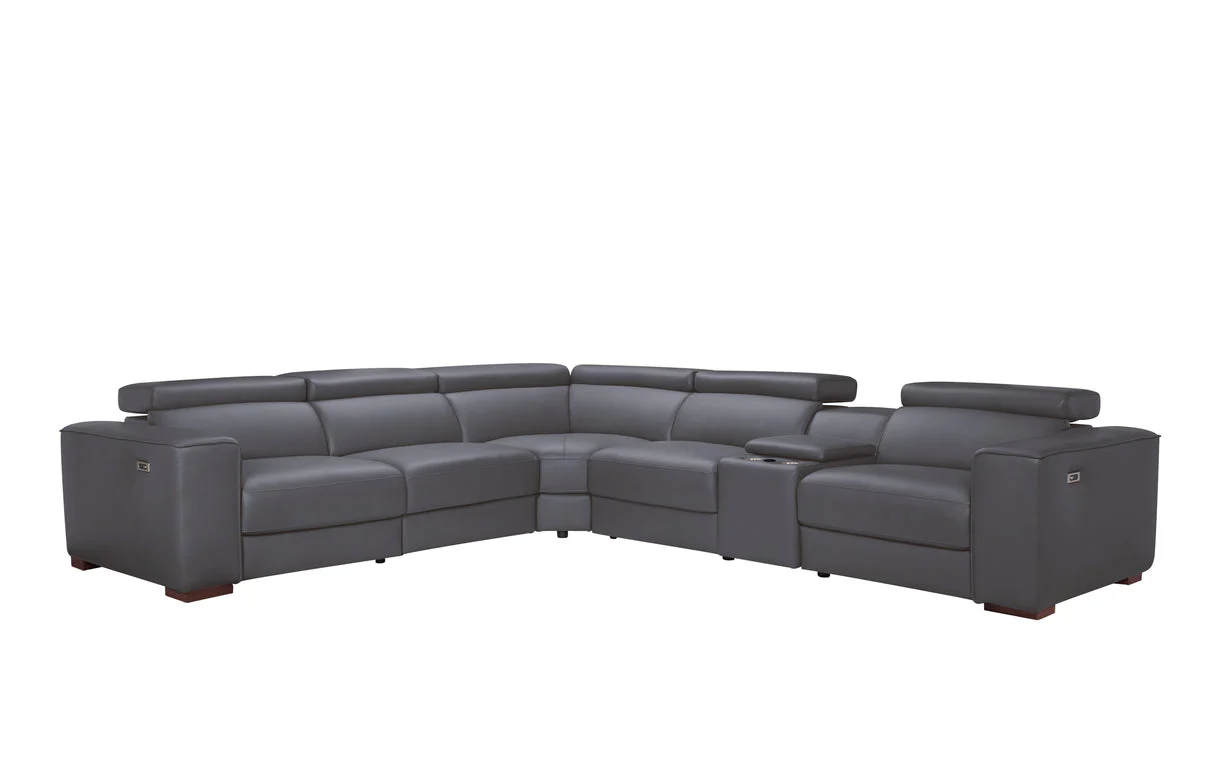 Picasso II Dark Grey 7-Piece 3 Power Reclining Sectional - Image 4