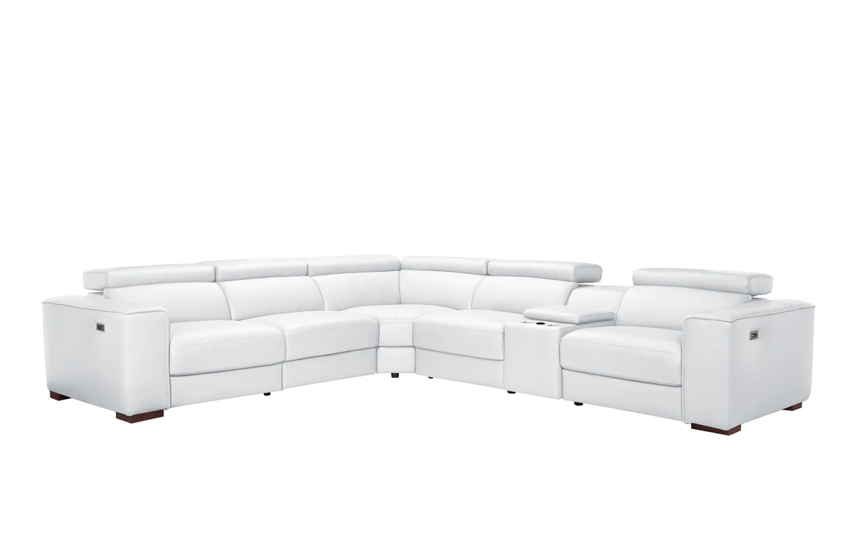 Picasso II White 7-Piece 3 Power Reclining Sectional - Image 4